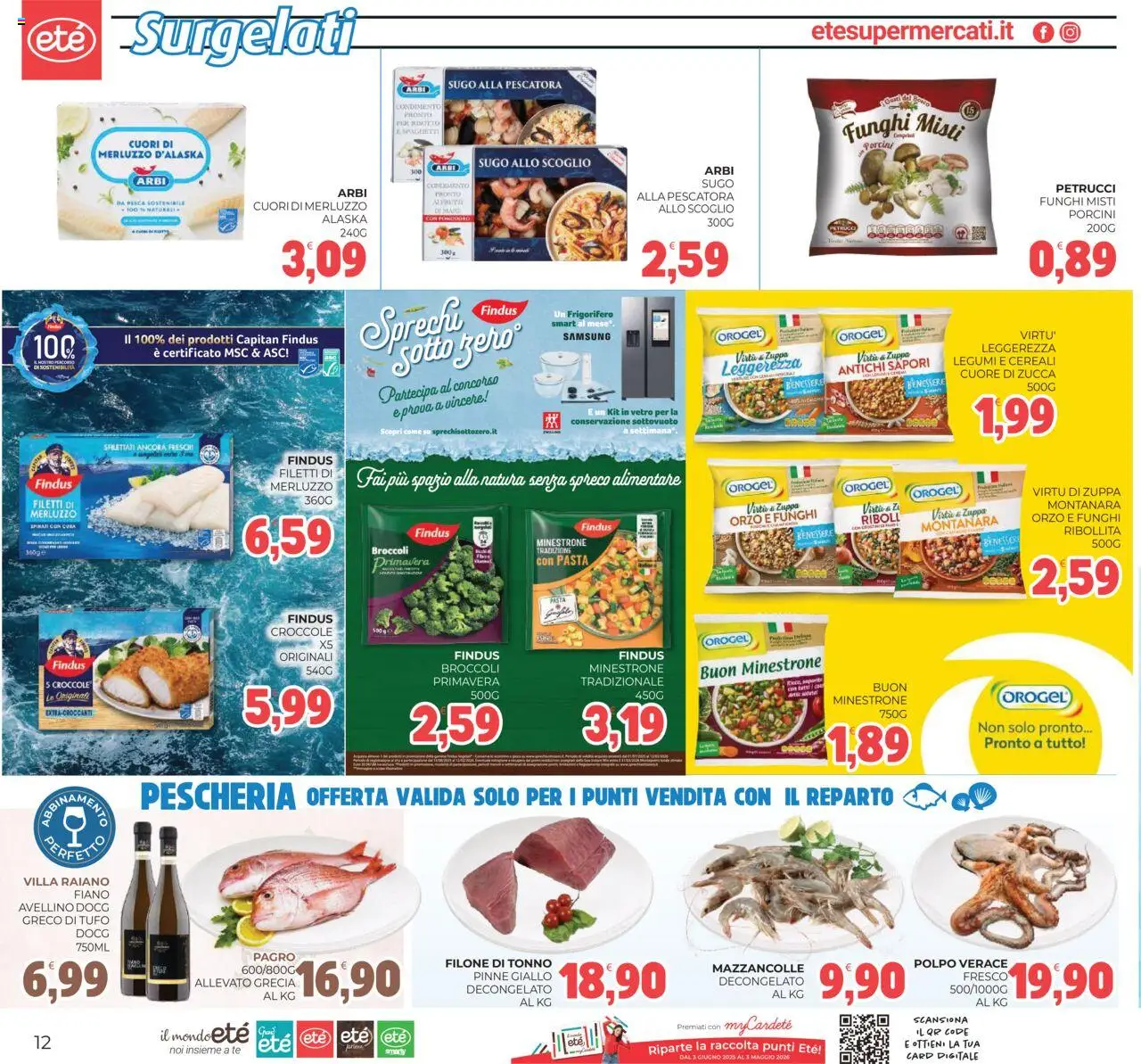 Volantino Eté del 21.10.2025 | Pagina: 12 | Prodotti: Legumi, Tè, Pesca, Samsung