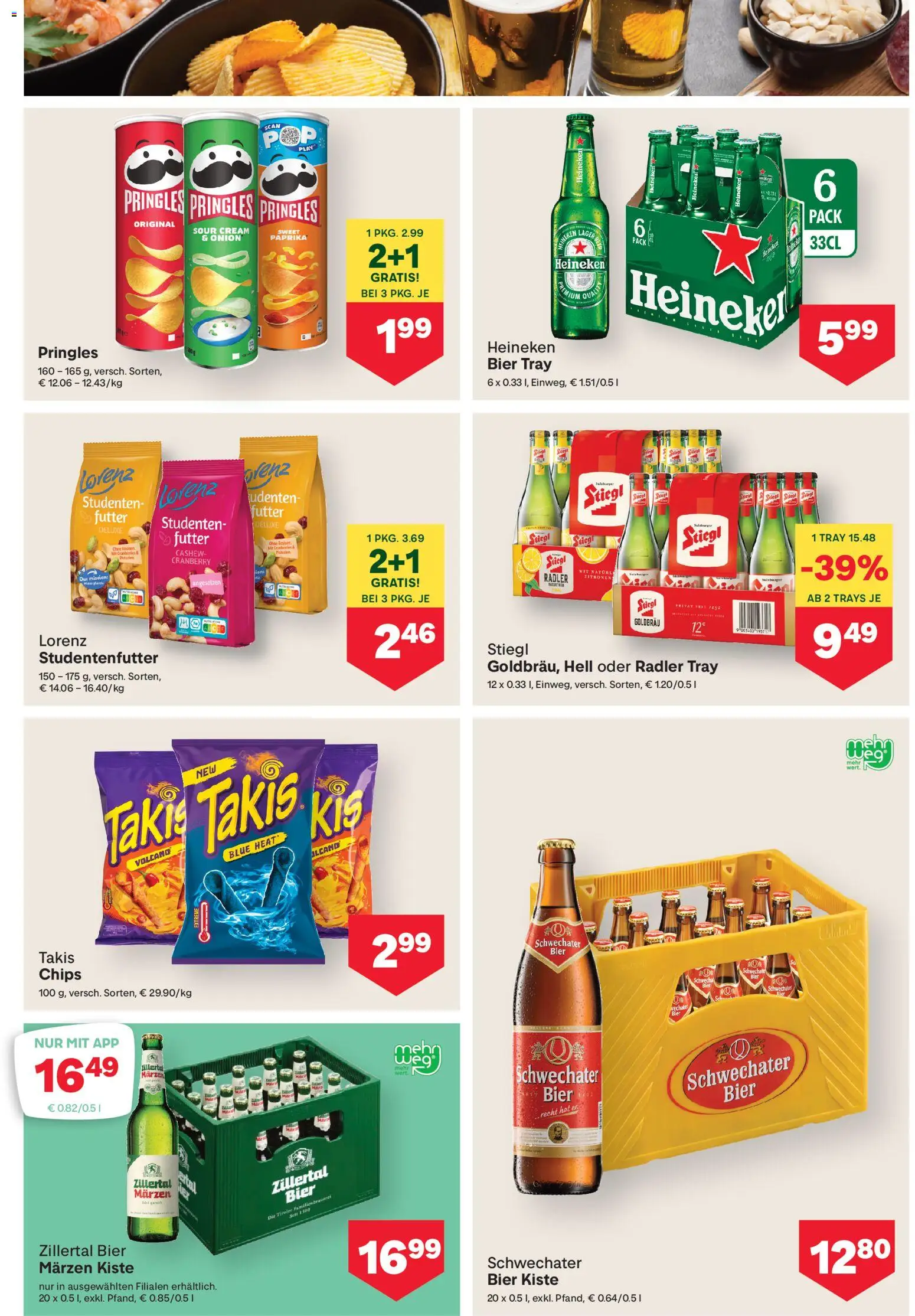 MPREIS Flugblatt gültig ab 22.01.2026 | Seite: 9 | Produkte: Chips, Bier