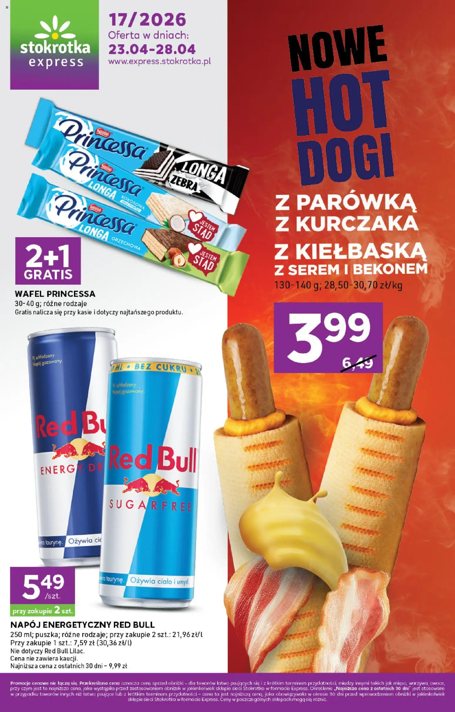 Stokrotka gazetka - Express od 23.04.2026 | Strona: 1 | Produkty: Red bull, Stokrotka