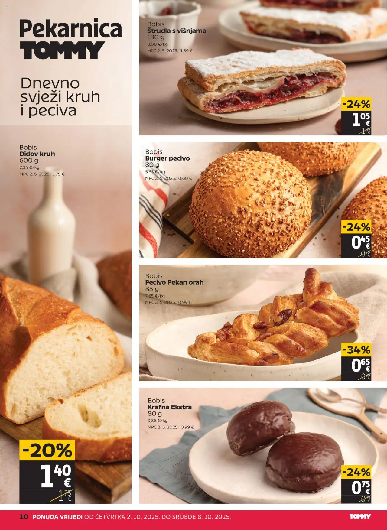 Tommy katalog | vrijedi od 02.10.2025 | Stranica: 10 | Proizvodi: Kruh, Pecivo, Orah