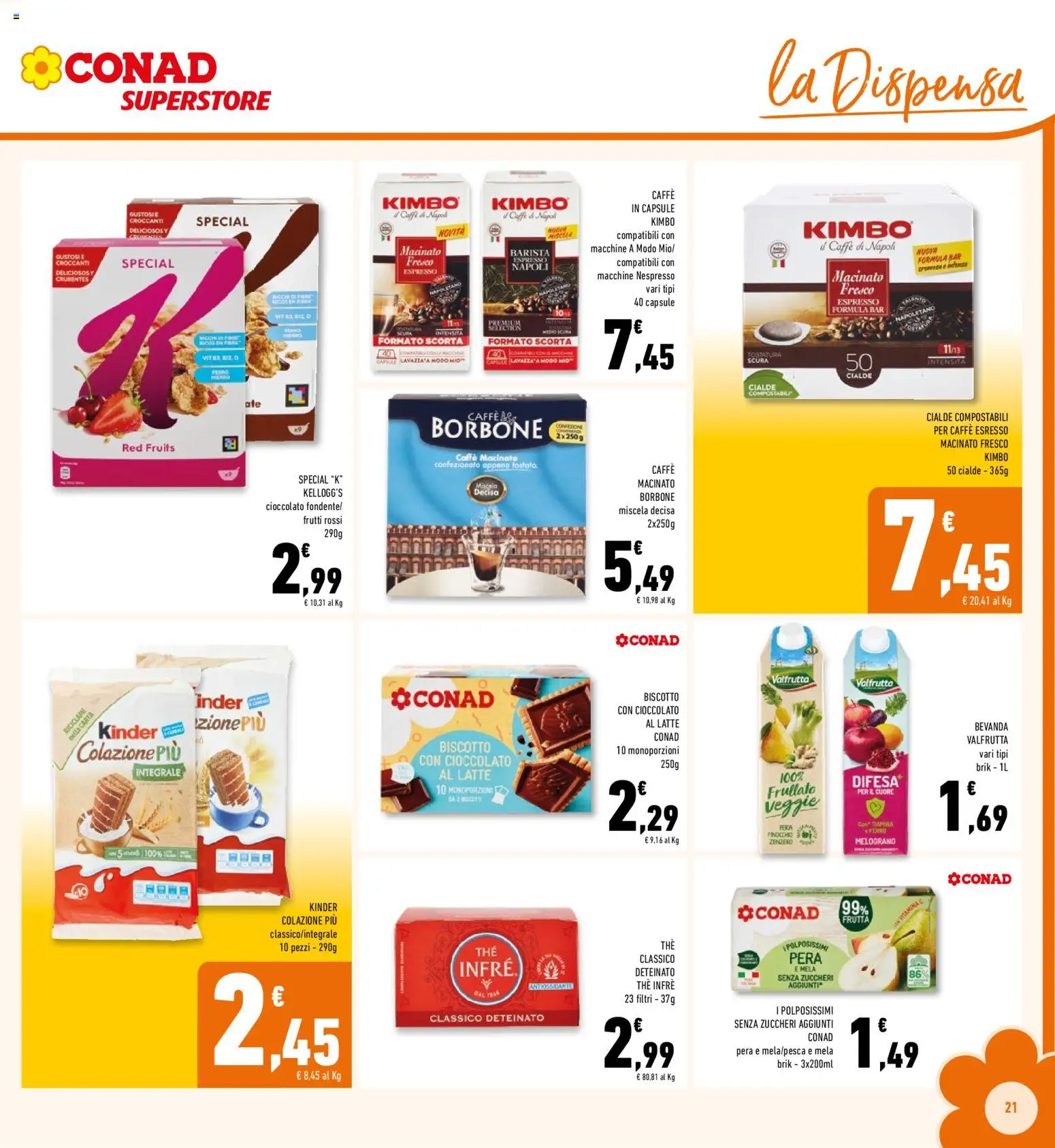 Volantino Conad del 03.01.2026 | Pagina: 21 | Prodotti: Caffè, Cioccolato, Latte, Macinato