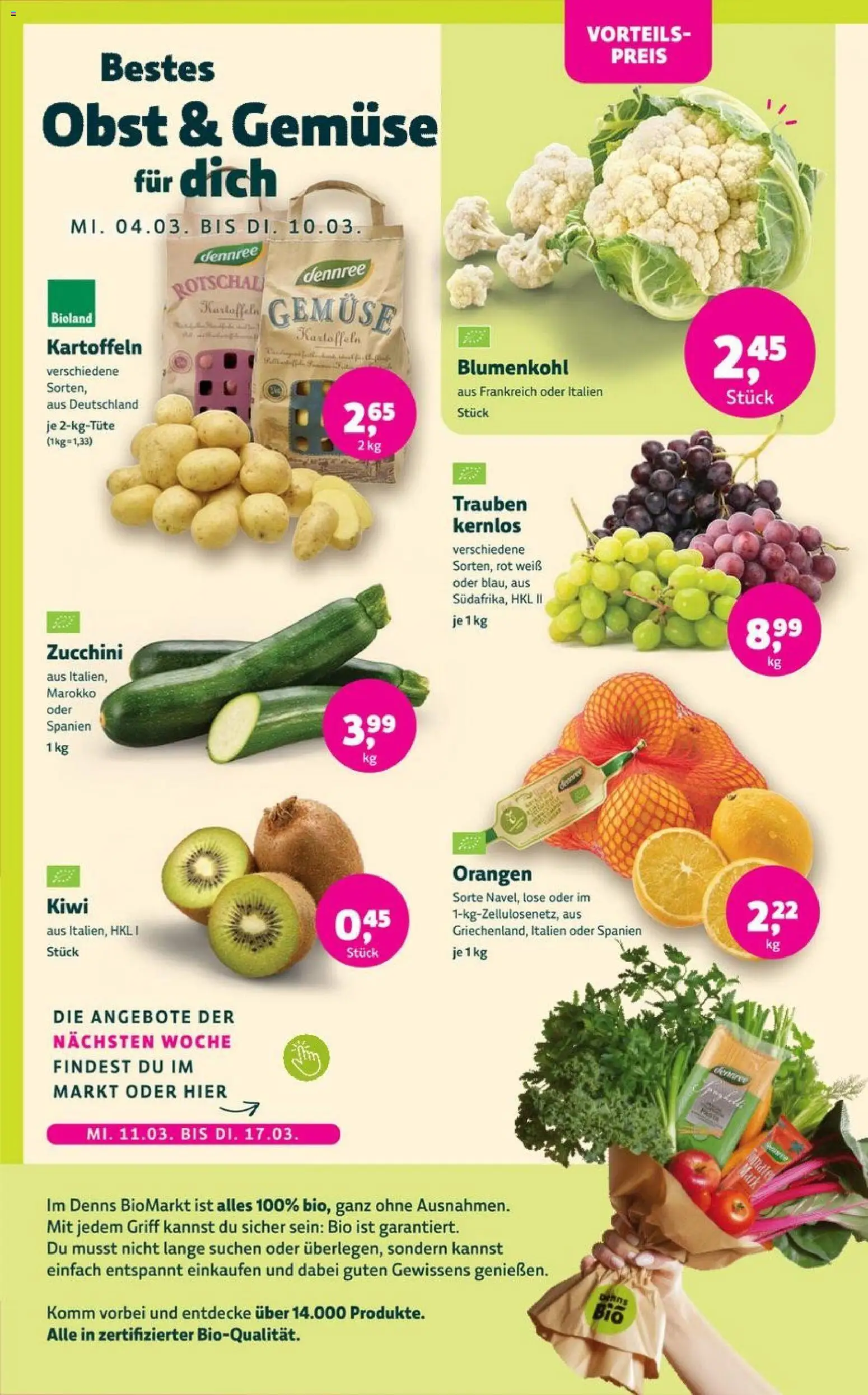 Denns BioMarkt Angebote – gültig ab 25.02.2026 | Seite: 6 | Produkte: Rindergulasch, Hahnchen, Pommes, Nudeln