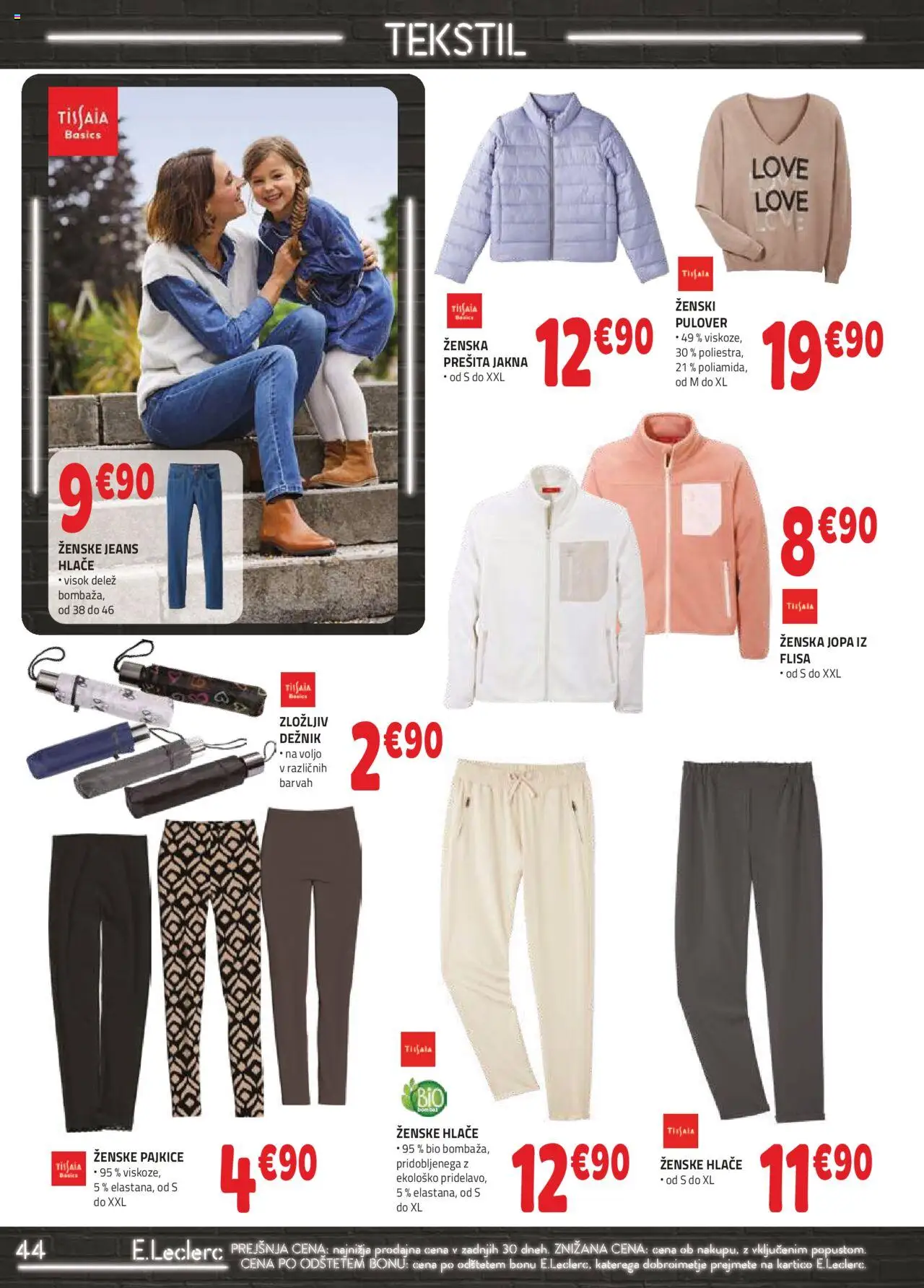 Novi E.leclerc katalog ponudbe – veljaven od 01.10.2025 | Stran: 4 | Izdelki: Pajkice, Pulover, Hlace, Deznik
