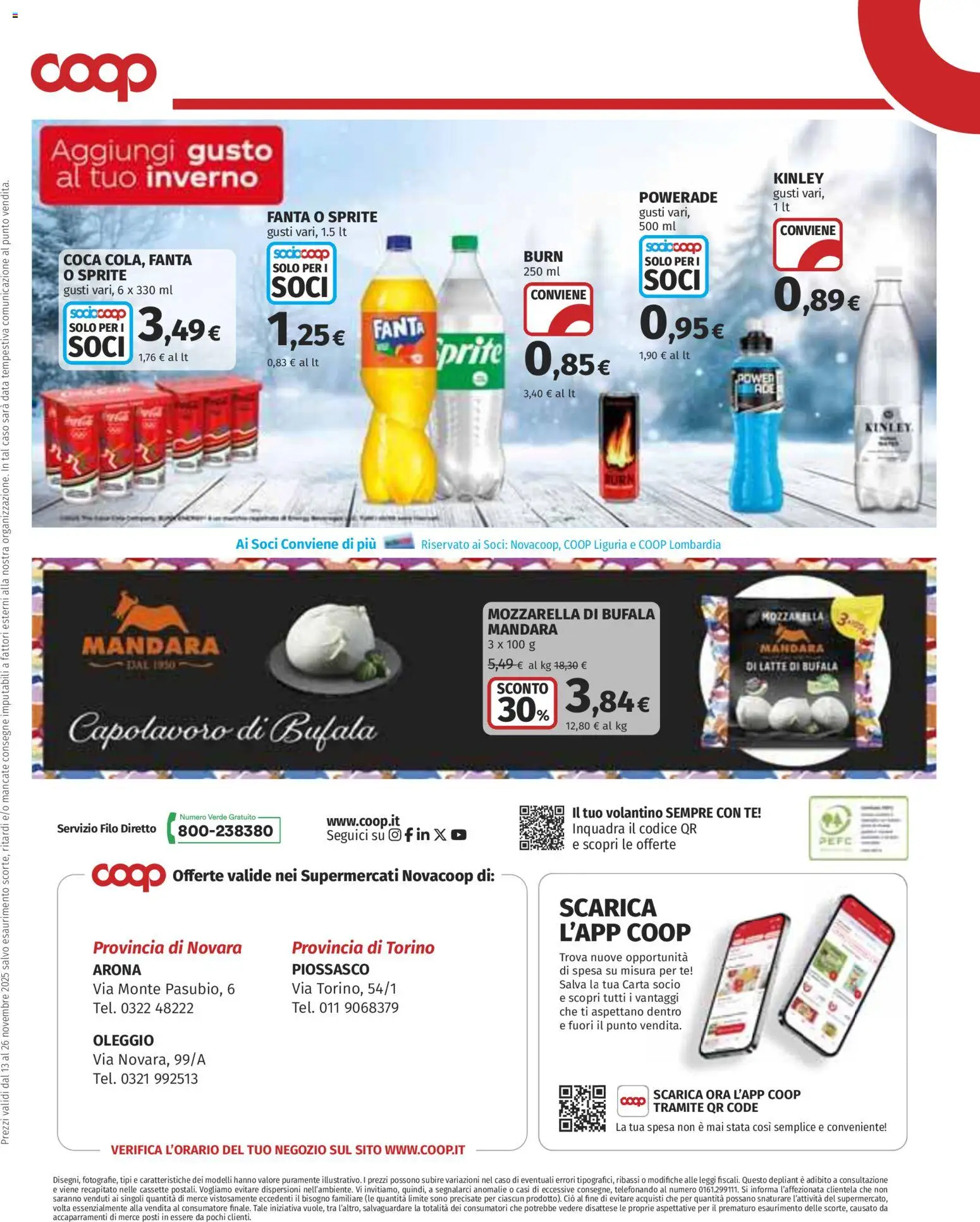 Volantino COOP del 13.11.2025 | Pagina: 24 | Prodotti: Tè, Mozzarella, Data, Fanta