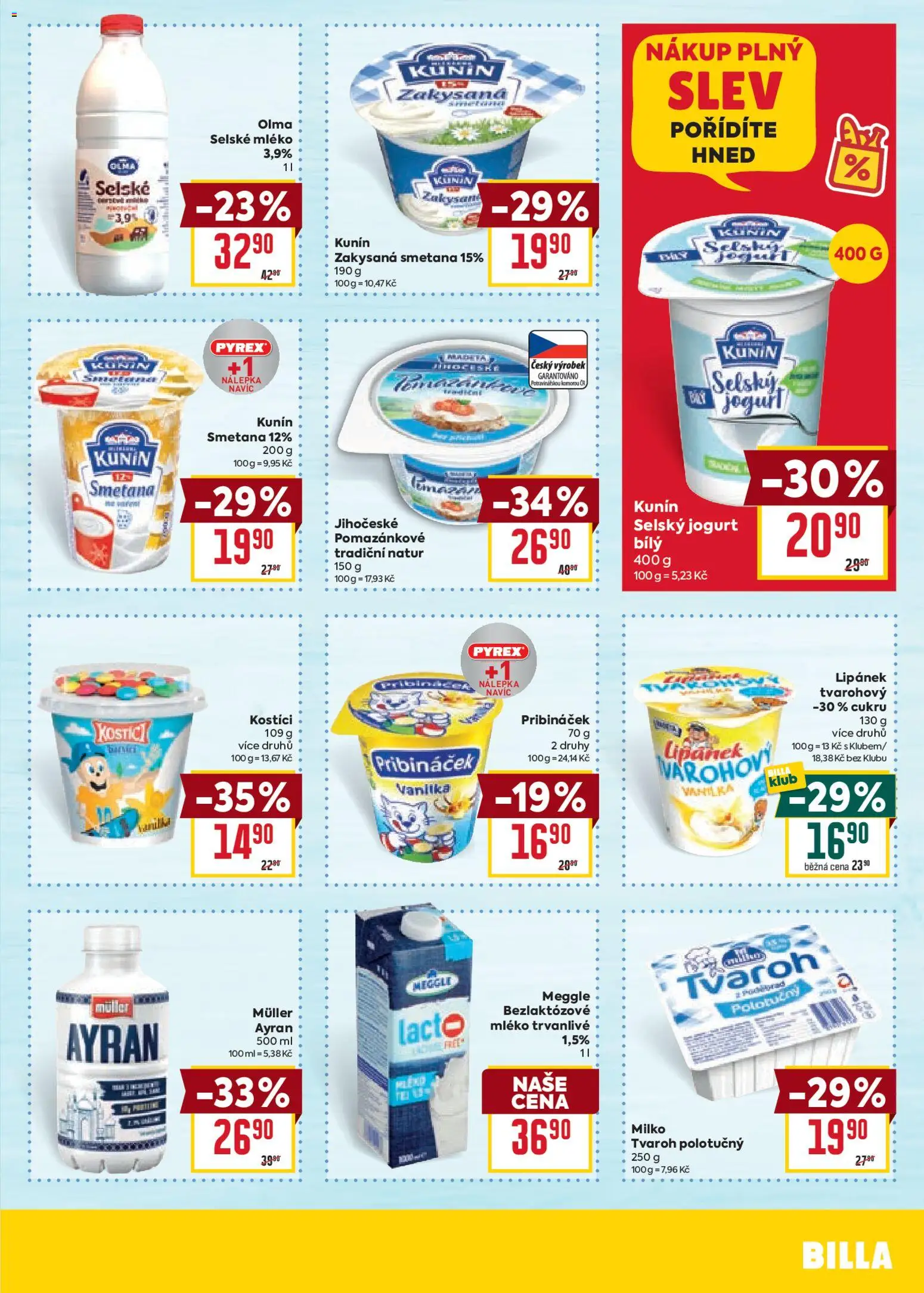 Billa Velký leták od 07.01.2026 | Strana: 19 | Produkty: Lipánek, Mléko, Jogurt, Kostici