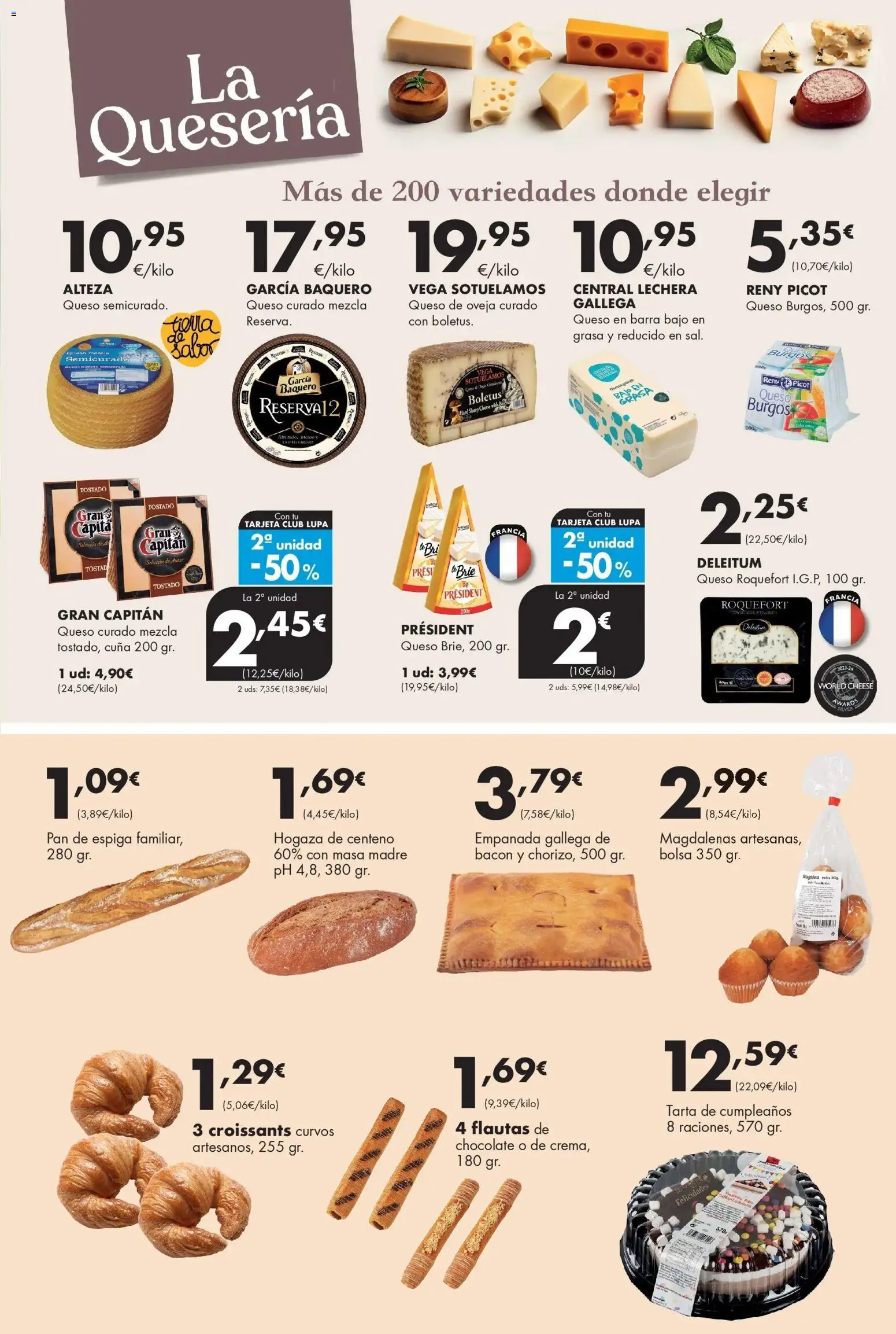 Lupa Supermercados - Tus vecinos de confianza │ válido desde el 04.02.2026 | Página: 5 | Productos: Queso, Pan, Magdalenas, Bolsa