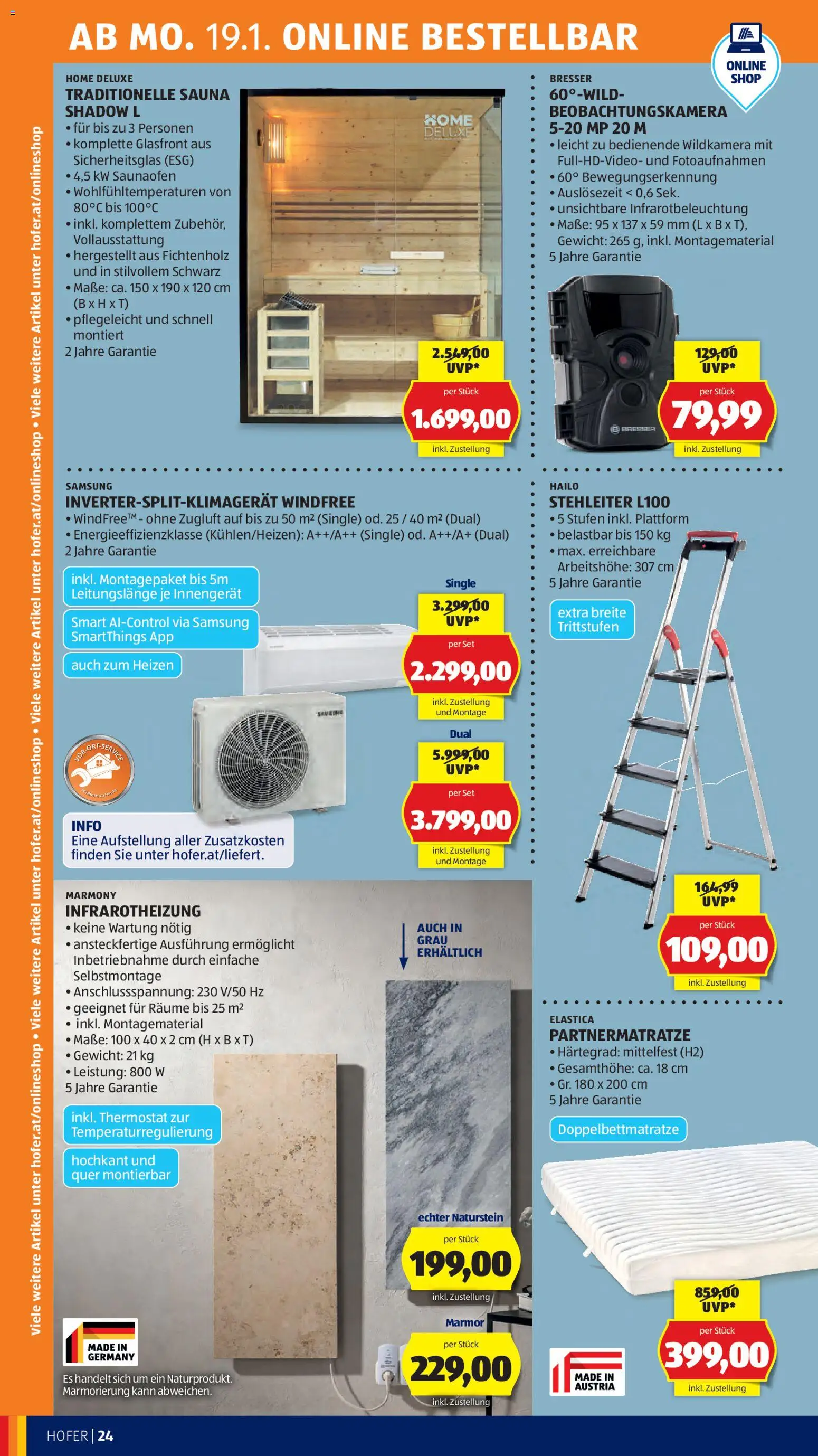 Hofer AT akciós ujság - amely érvényes a következő dátumtól: 16.01.2026 | Oldal: 28 | Termékek: Samsung