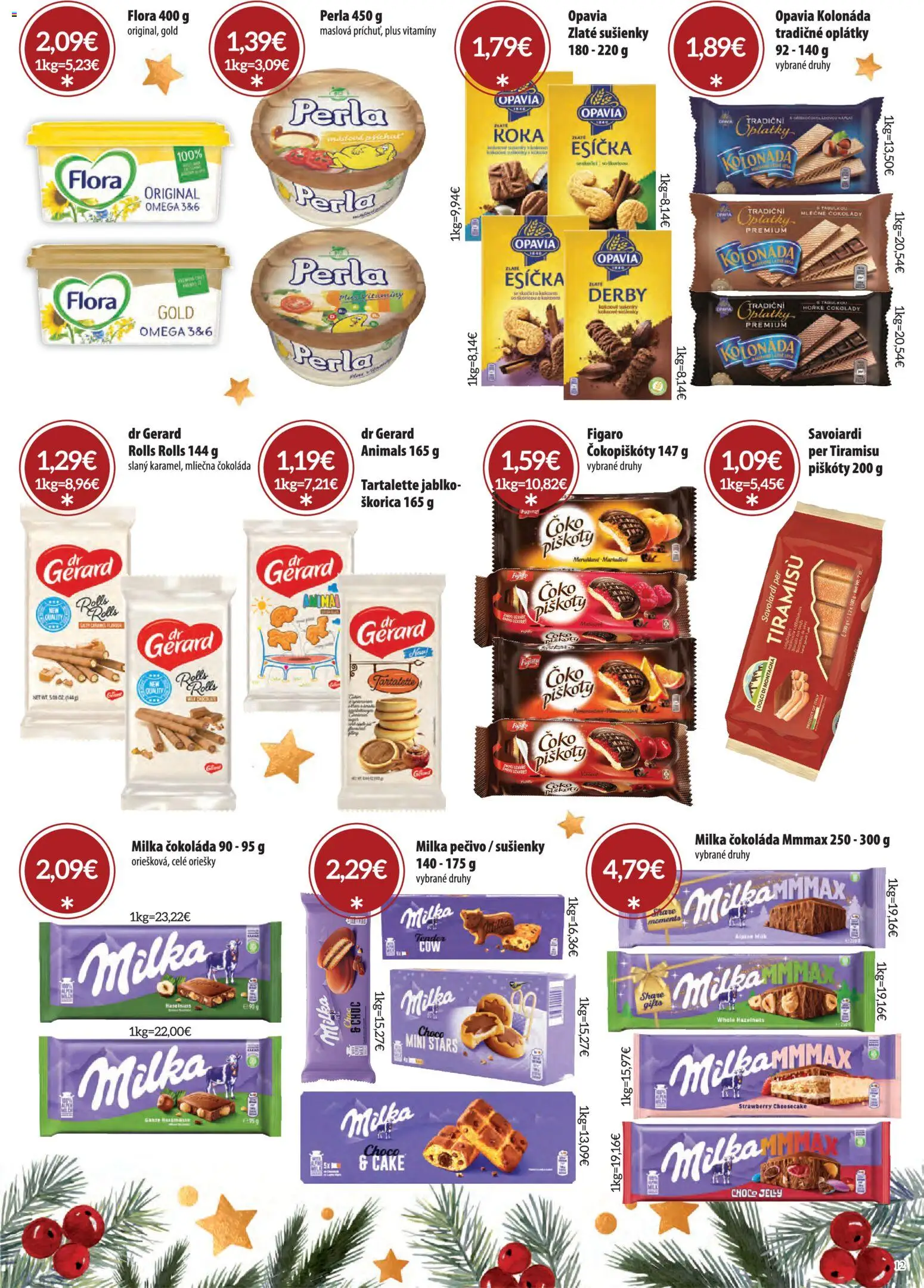 Nové CBA Verex akcie – leták je platný od 15.12.2025 | Strana: 12 | Produkty: Čokoláda, Milka, Flora