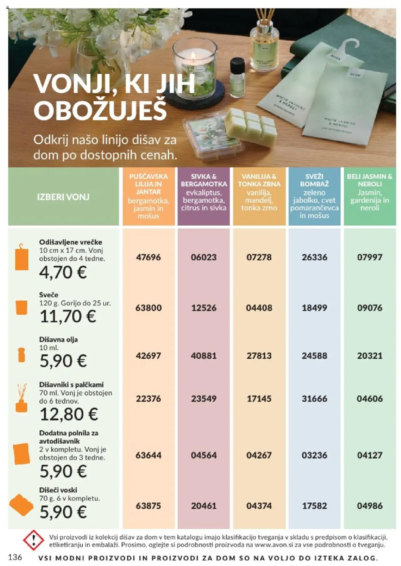 Avon katalog │ velja od 31.07.2025 | Stran: 136 | Izdelki: Svece