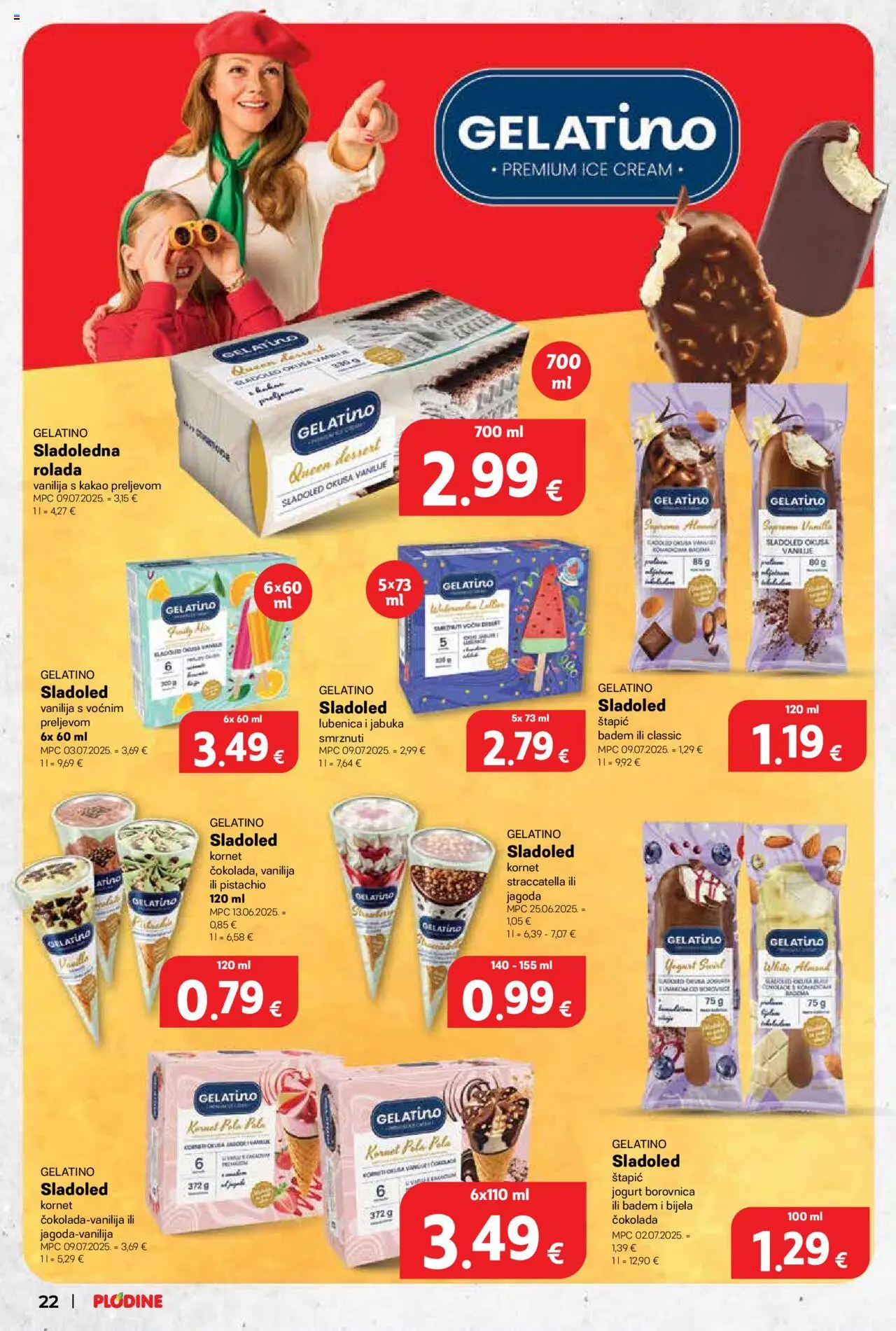Plodine katalog | vrijedi od 22.10.2025 | Stranica: 22 | Proizvodi: Čokolada, Borovnica, Kornet, Jabuka
