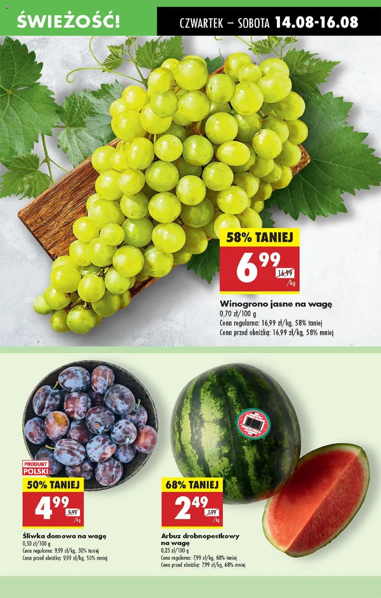 Biedronka gazetka - Oferta w tym tygodniu od 14.08.2025 | Strona: 31 | Produkty: Arbuz, Winogrono