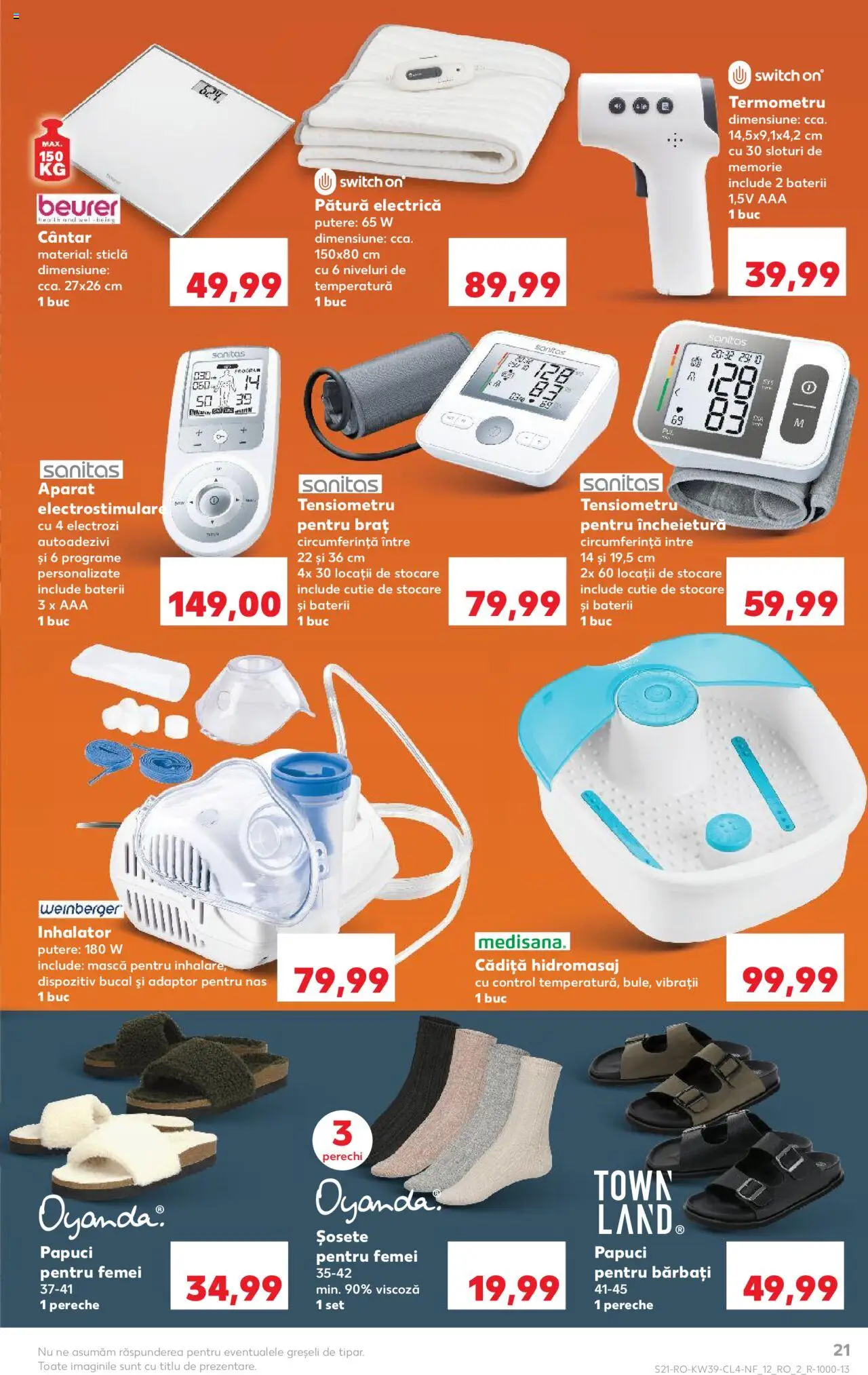 Kaufland RO akciós ujság - amely érvényes a következő dátumtól: 24.09.2025 | Oldal: 21 | Termékek: Inhalátor, Só