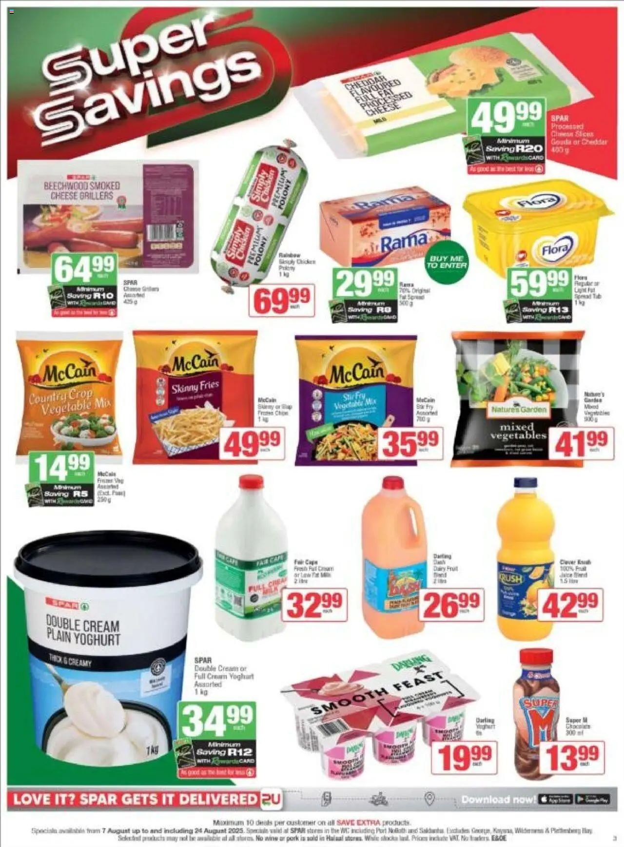 Spar - Western Cape - Weekly Specials │ valid from 07.08.2025 | Page: 3 | Products: Yoghurt, Light, Chicken, Pork