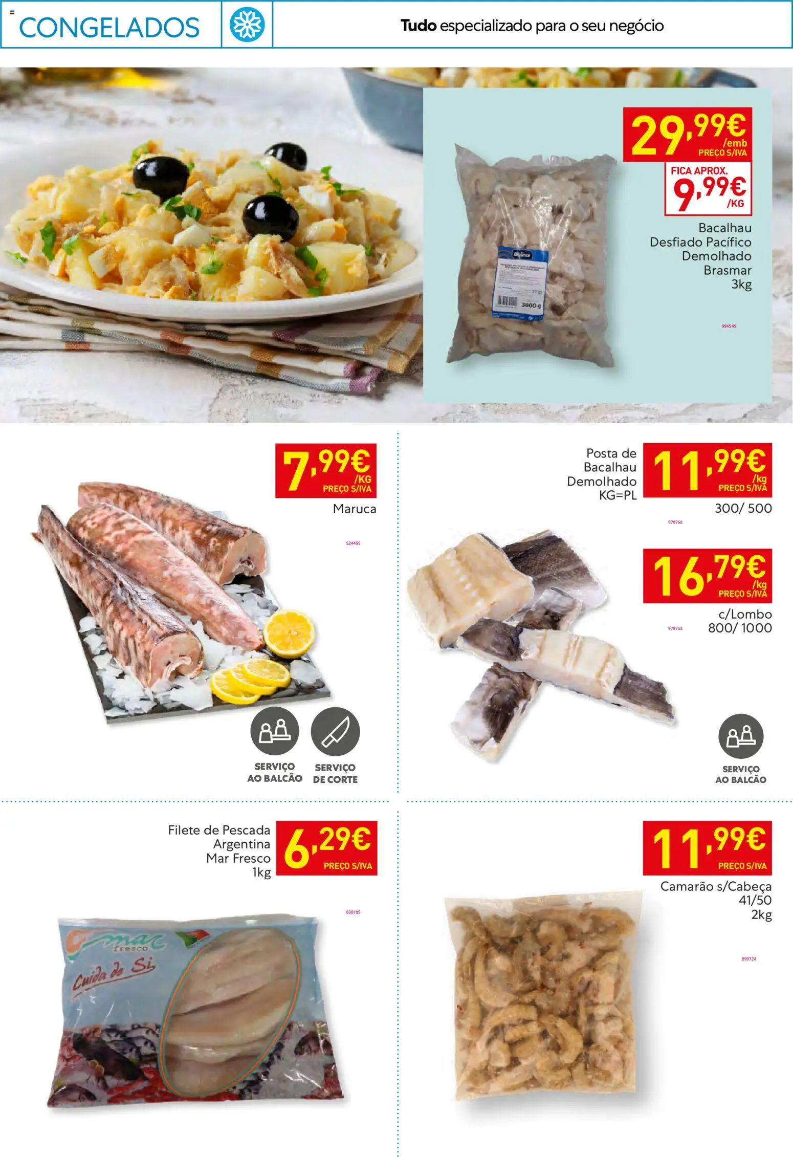 Recheio - Horeca Bons Negócios │ válido de 24.02.2026 | Página: 20 | Produtos: Bacalhau, Pescada, Camarão