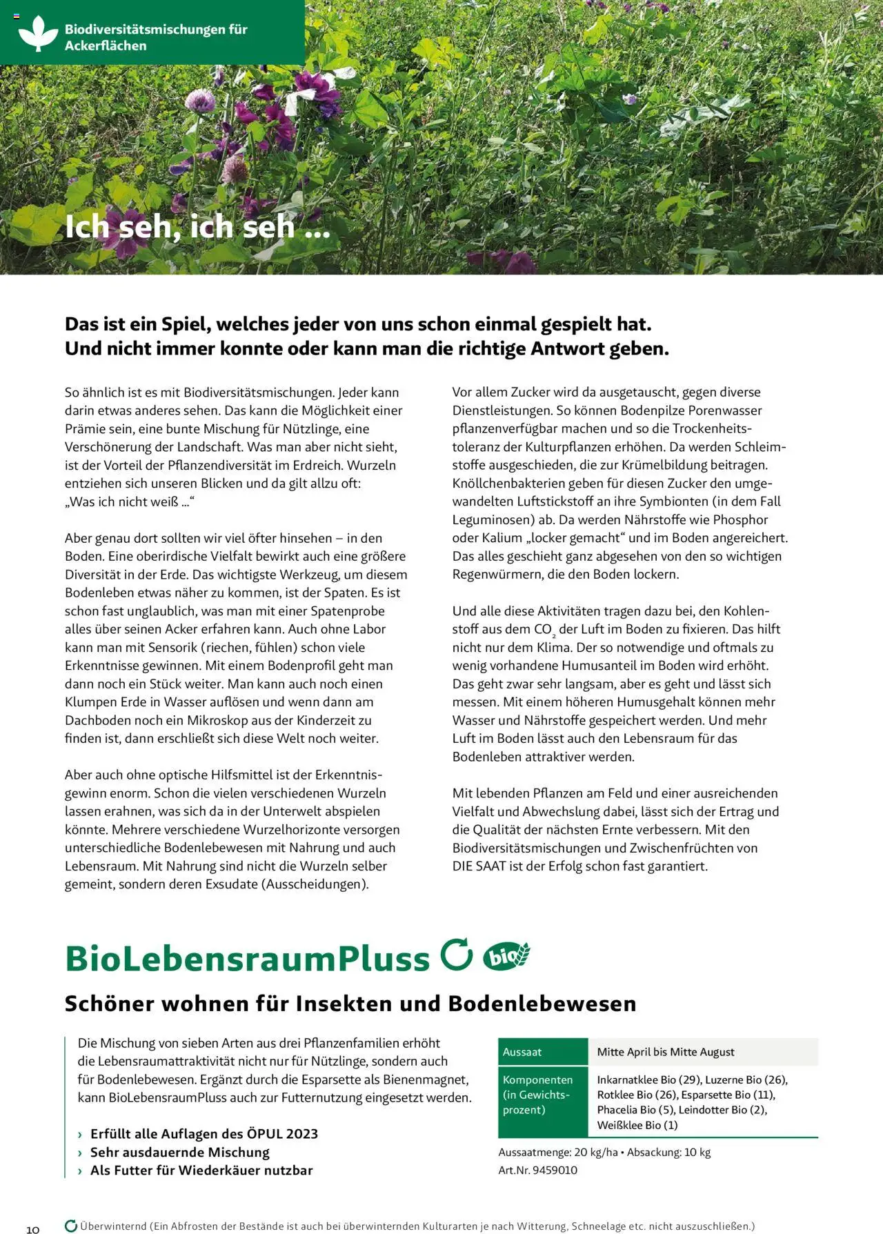 Lagerhaus Fachblatt Zwischenfrüchte & Begrünungen gültig ab 27.03.2025 | Seite: 10 | Produkte: Wasser, Zucker