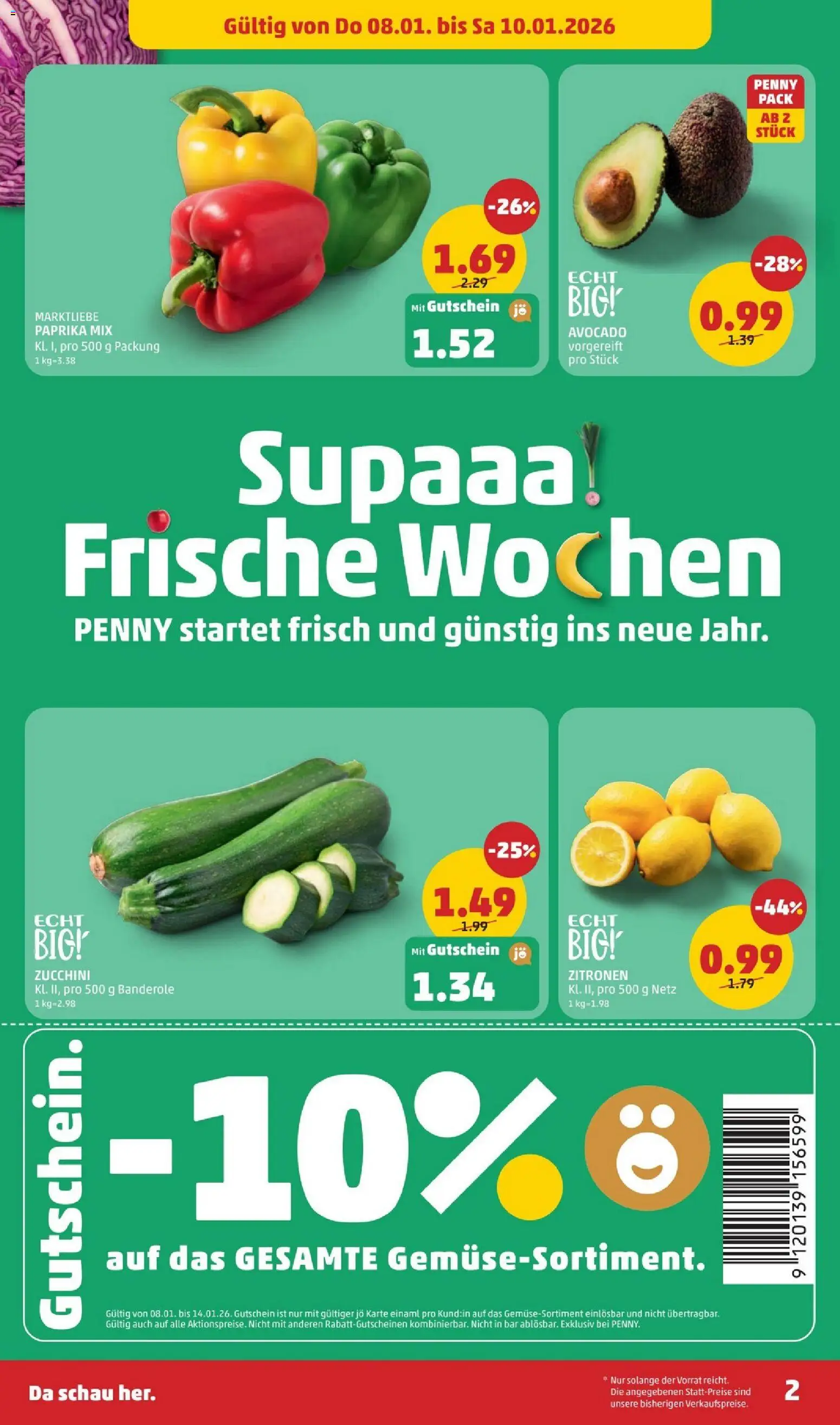 Penny Markt Flugblatt gültig ab 08.01.2026 | Seite: 2 | Produkte: Avocado