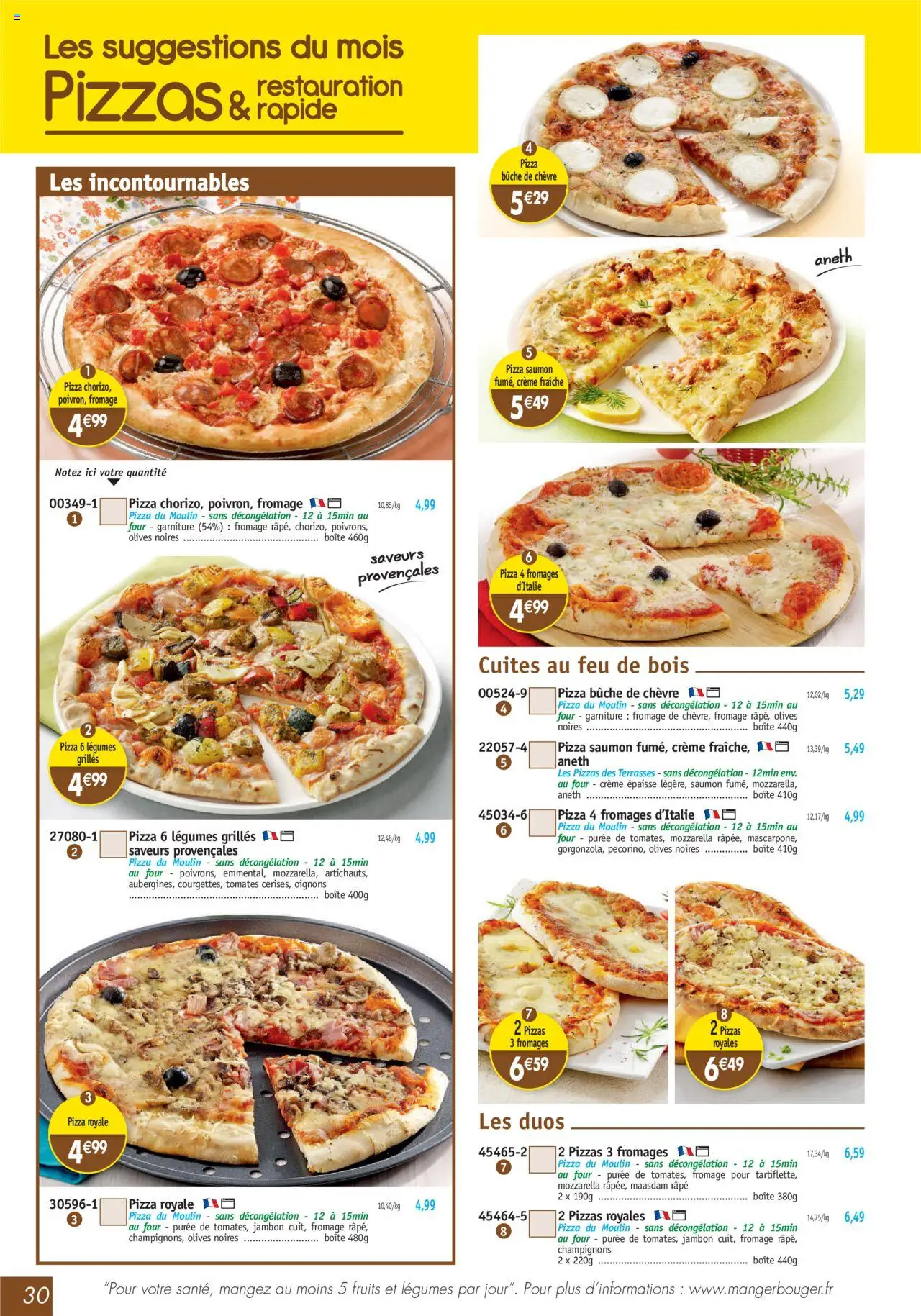 | Page: 30 | Produits: Four, Fromage, Tomates, Crème