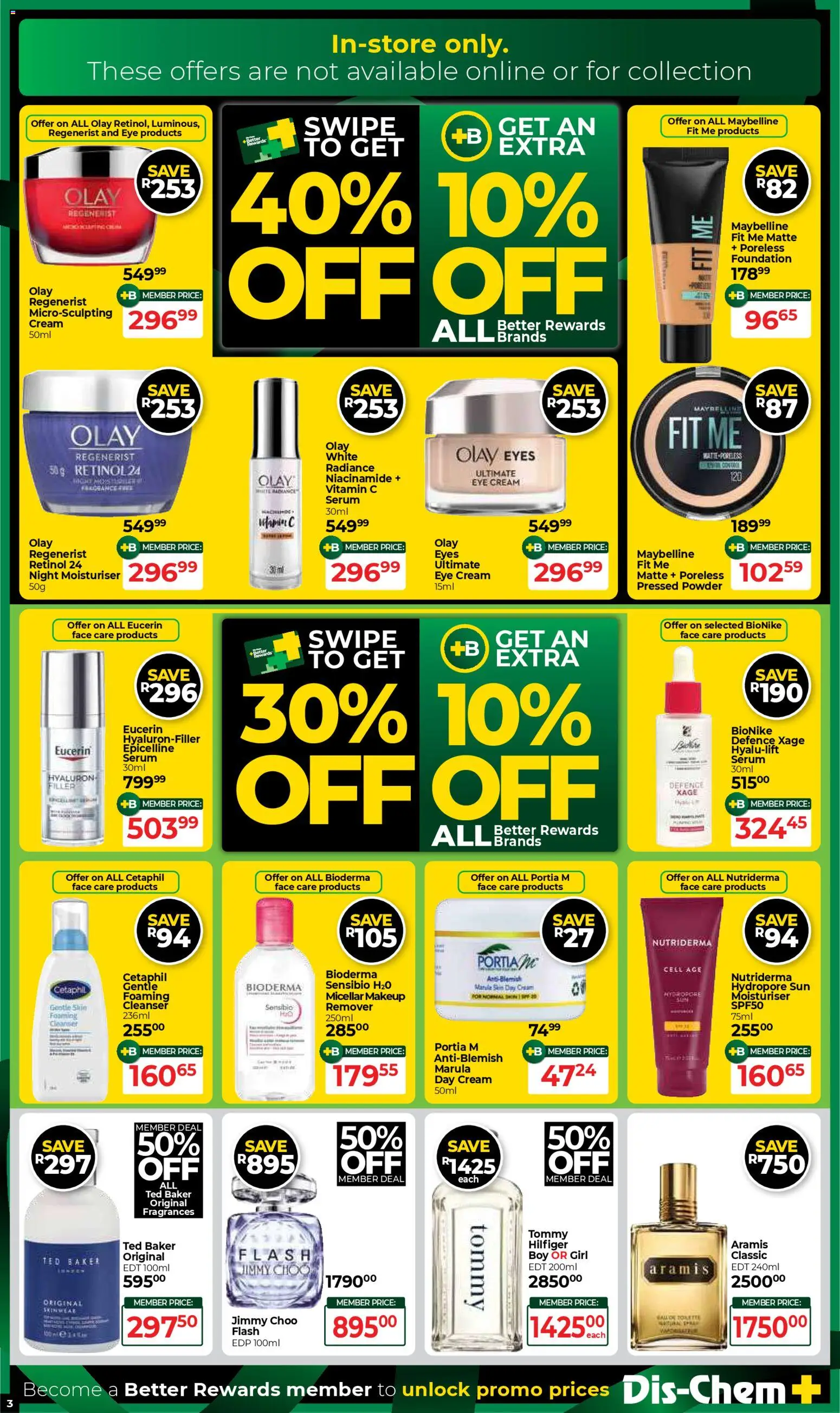 New Dis-Chem catalogue – valid from 24.11.2025 | Page: 3 | Products: Foundation, Powder, Eye cream, Day cream