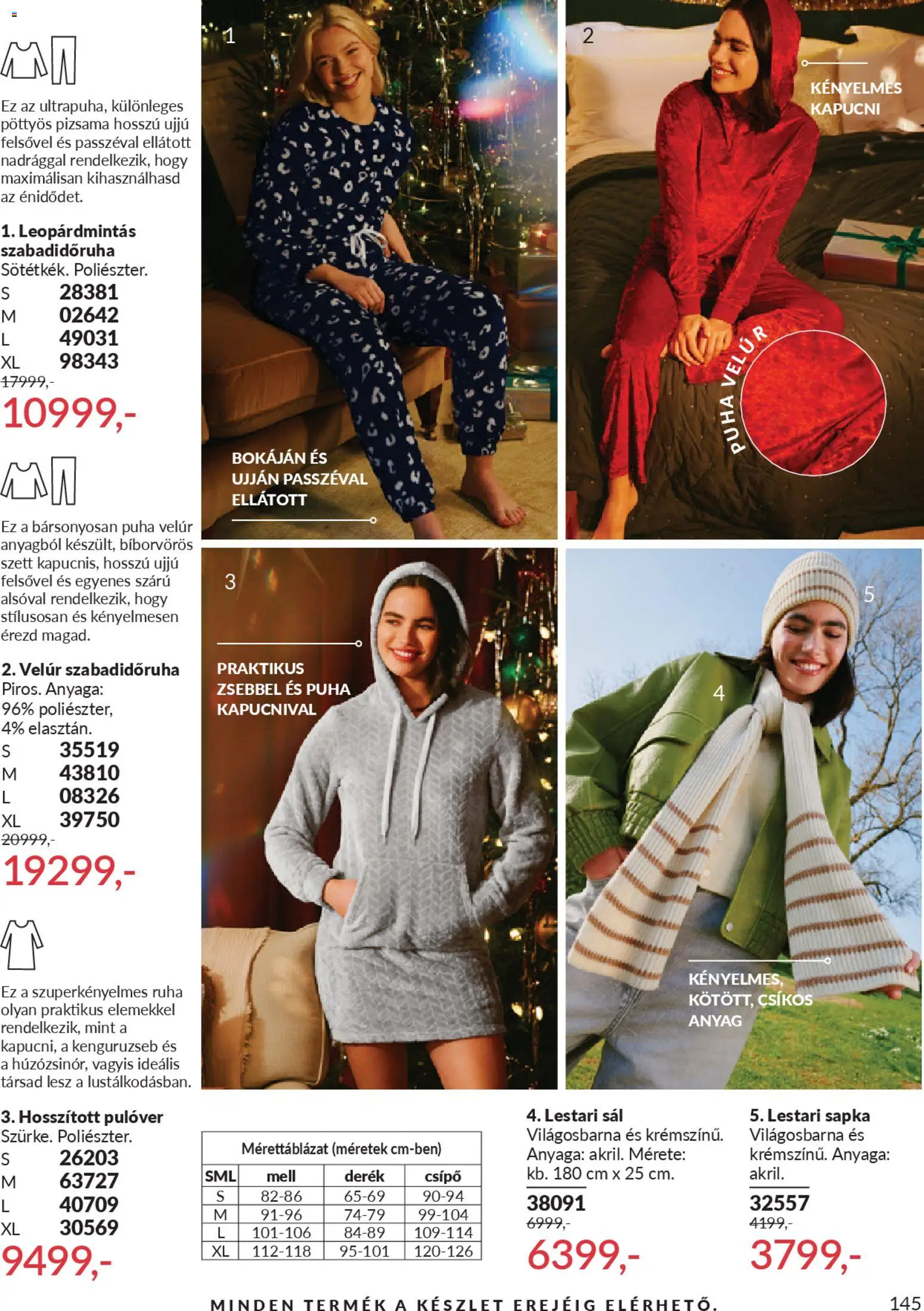 Avon akciós ujság - amely érvényes a következő dátumtól: 01.01.2026 | Oldal: 149 | Termékek: Sapka, Pulóver, Kapucni, Pizsama