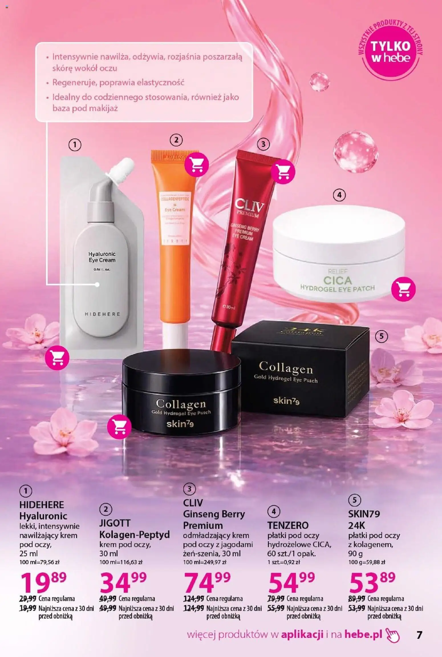 Hebe gazetka - Katalog od 19.03.2026 | Strona: 7 | Produkty: Makijaż, Płatki, Krem, Baza pod makijaż