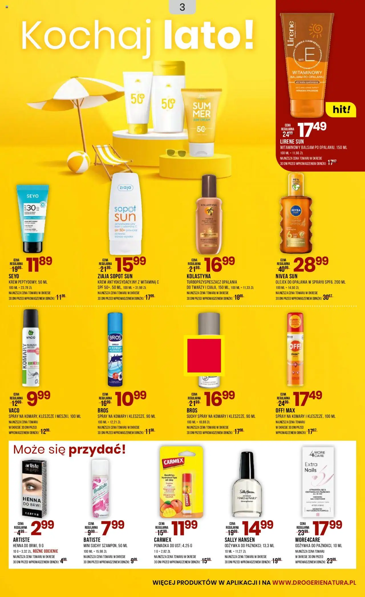 Drogerie Natura Gazetka od 04.08.2025 | Strona: 3 | Produkty: Pomadka, Odżywka, Krem
