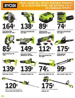 Brico E.Leclerc - Prévisualisation de Brico E.Leclerc catalogue valide à partir de 21.10.2025 | Page: 10 | Produits: Ponceuse, Sécateur, Batterie, Projecteur