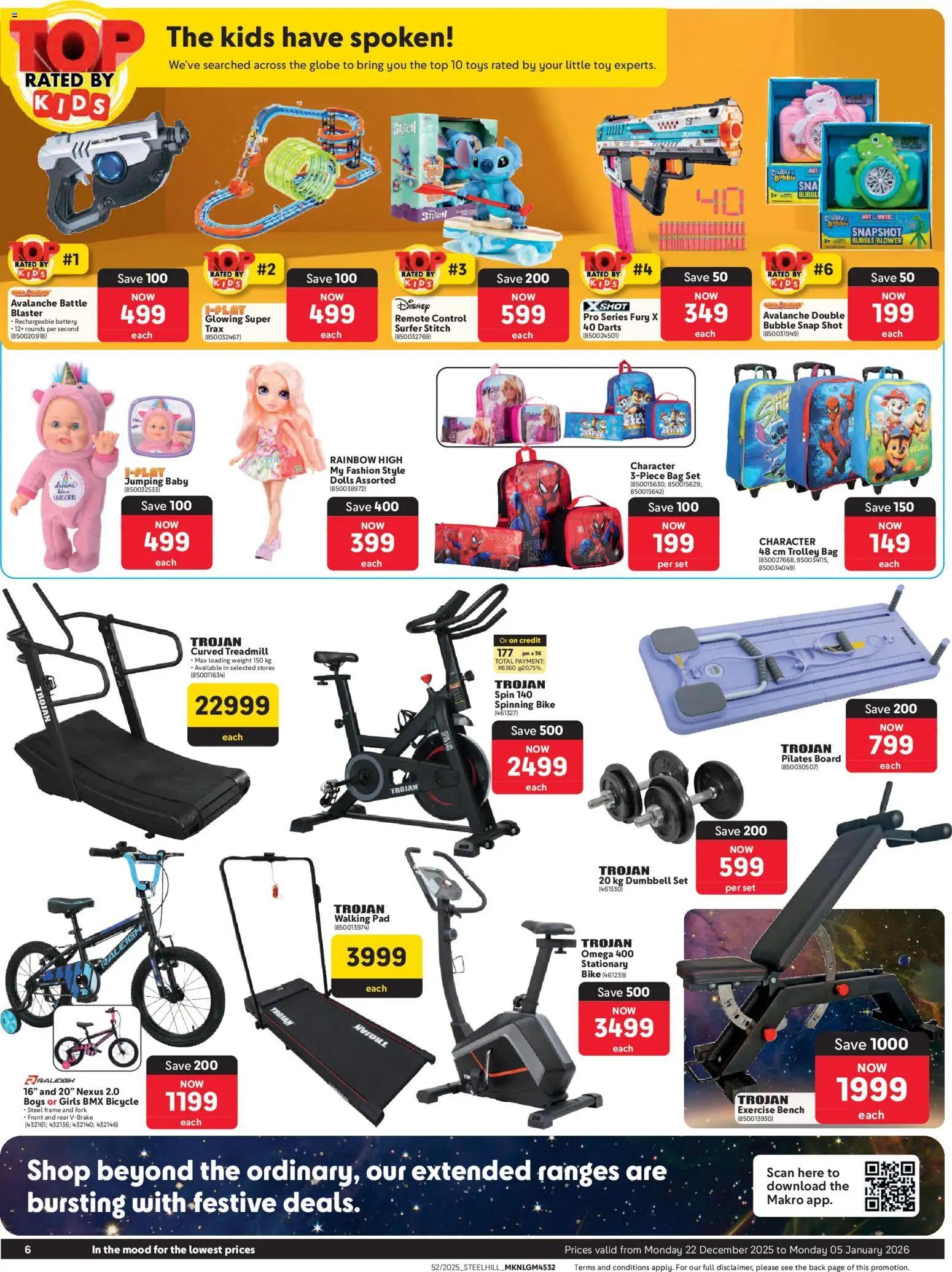 New Makro catalogue – valid from 22.12.2025 | Page: 6 | Products: Bag, Globe, Battery, Remote