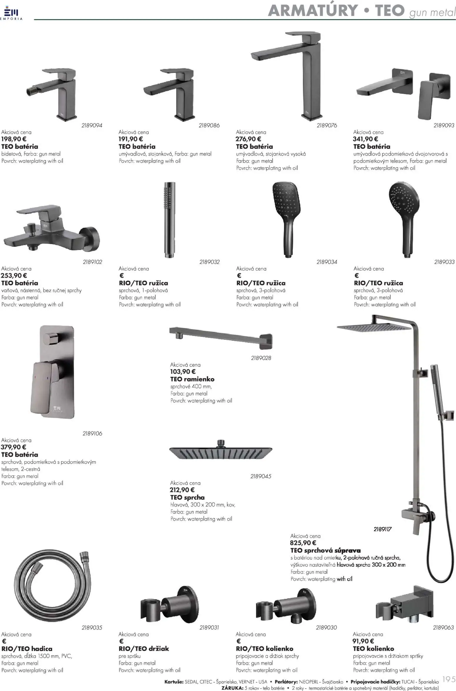 Nové Ingema akcie – leták je platný od 29.10.2025 | Strana: 197 | Produkty: Batéria, Sprcha