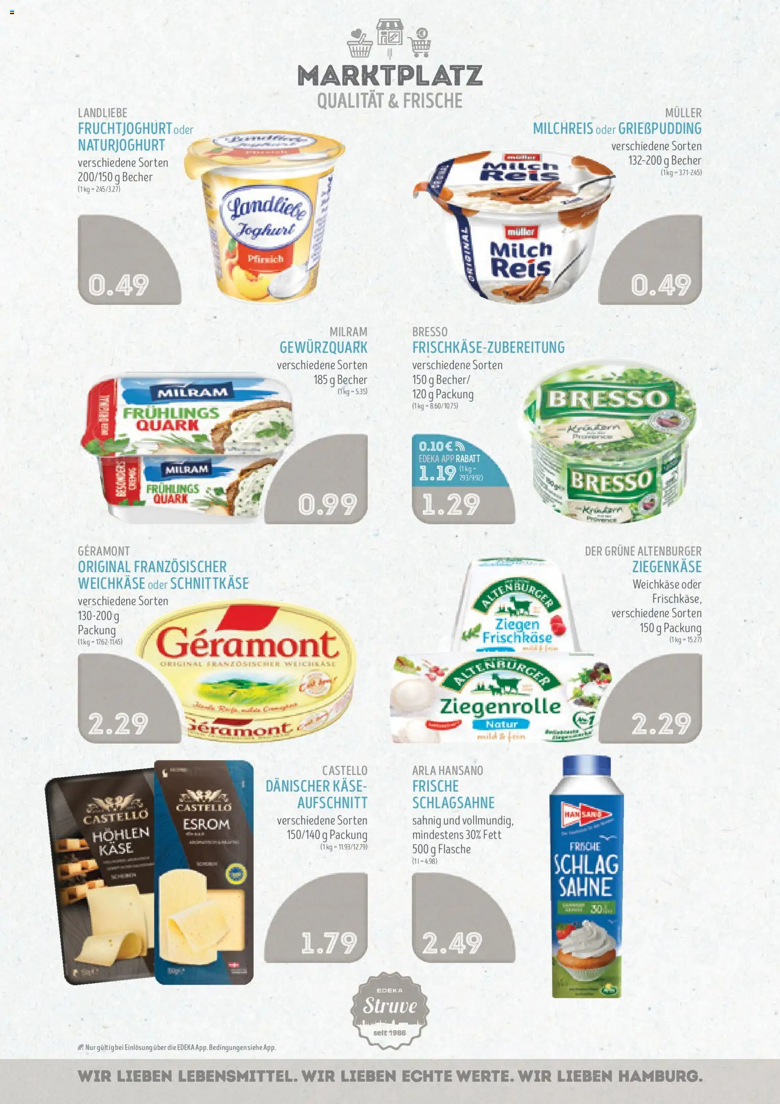 Edeka Struve Prospekt 	 – gültig ab 02.03.2026 | Seite: 6 | Produkte: Geramont, Schlagsahne, Milram, Frischkase