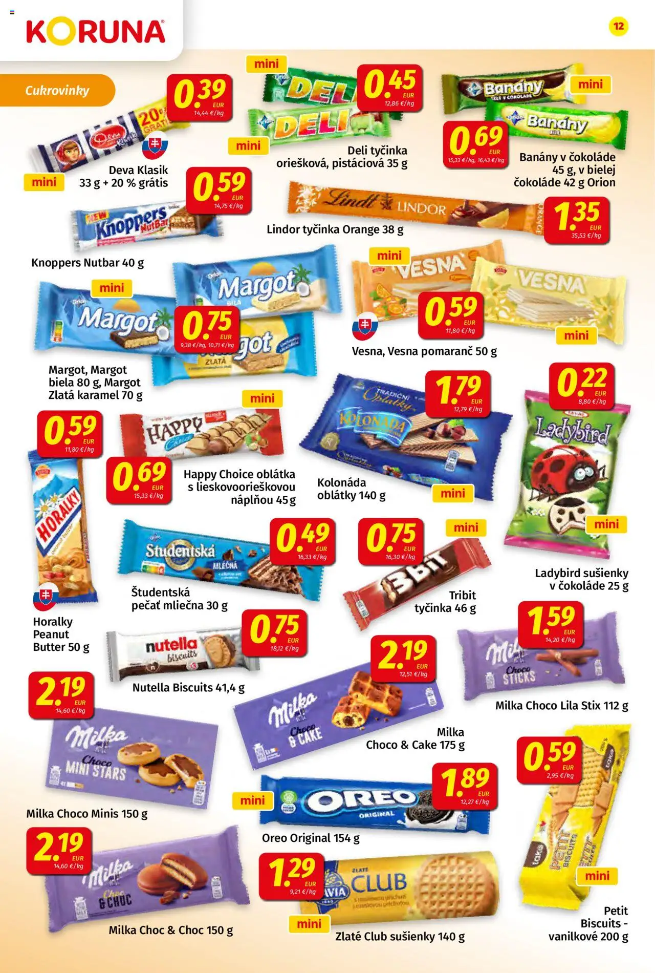 Koruna leták │ platný od 04.07.2025 | Strana: 12 | Produkty: Lindor, Lindt, Milka, Horálky
