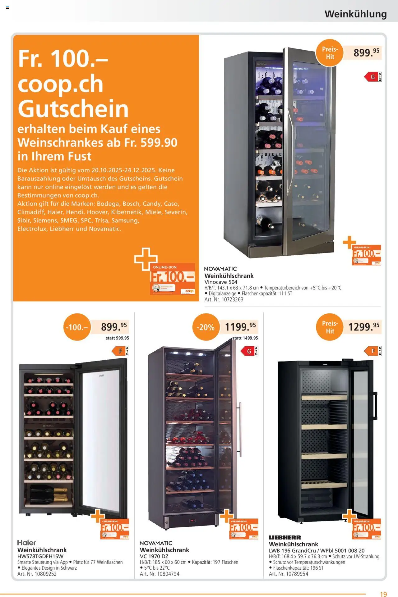 Fust Aktionen – gültig ab 20.10.2025 | Seite: 19 | Produkte: Liebherr