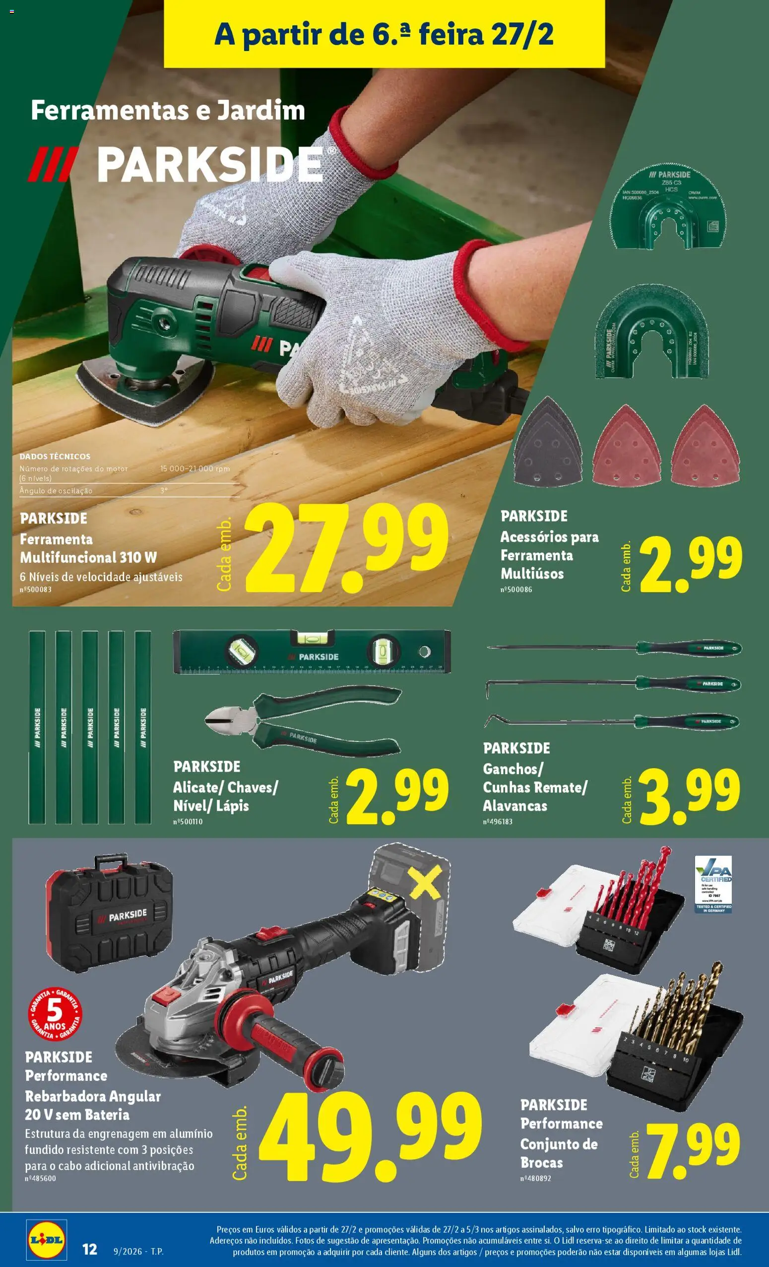 Lidl Novidades │ válido de 23.02.2026 | Página: 12 | Produtos: Cabo, Ferramentas, Bateria, Pá