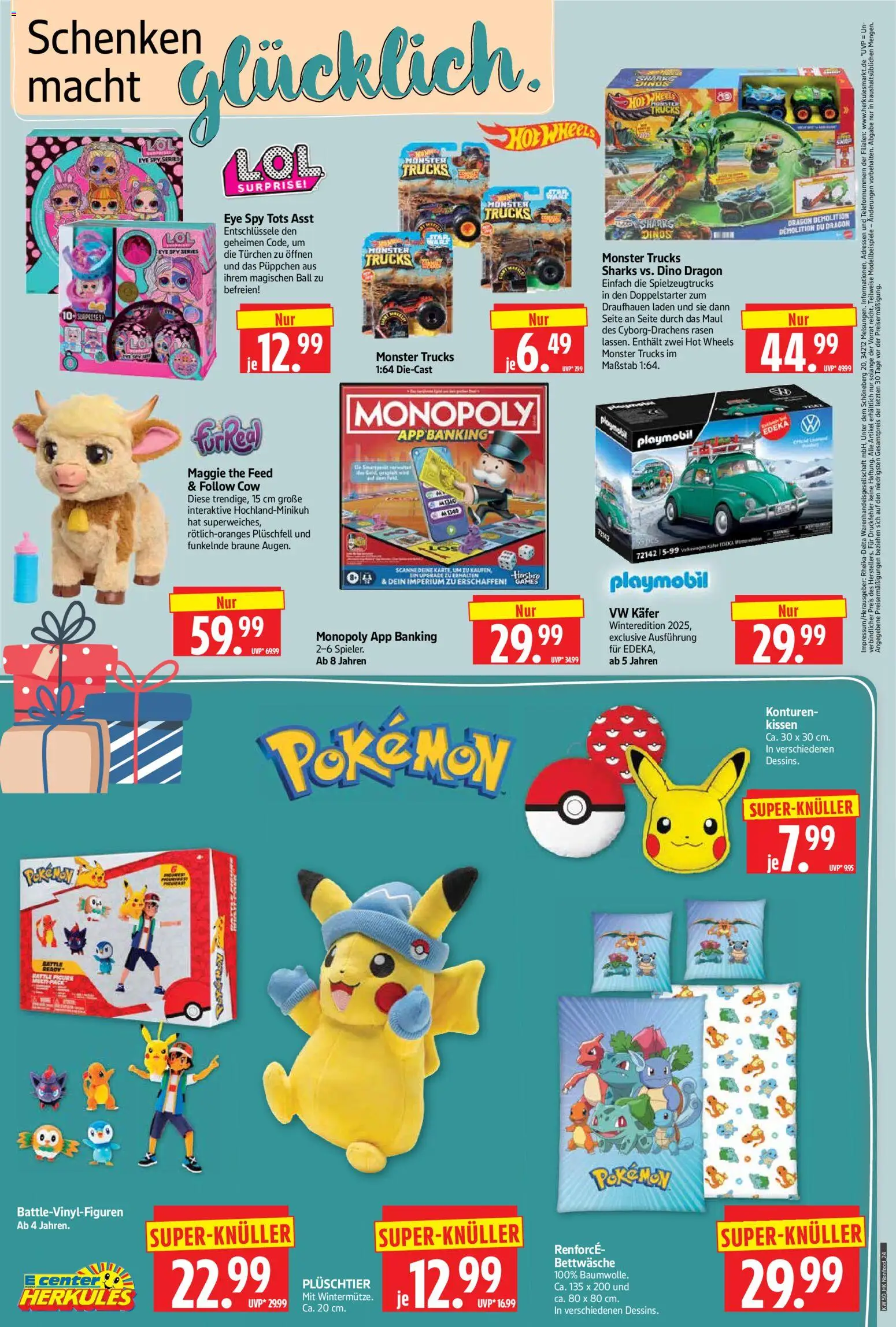 HERKULES Prospekt 	 – gültig ab 08.12.2025 | Seite: 24 | Produkte: Kissen, Bettwäsche, Monster