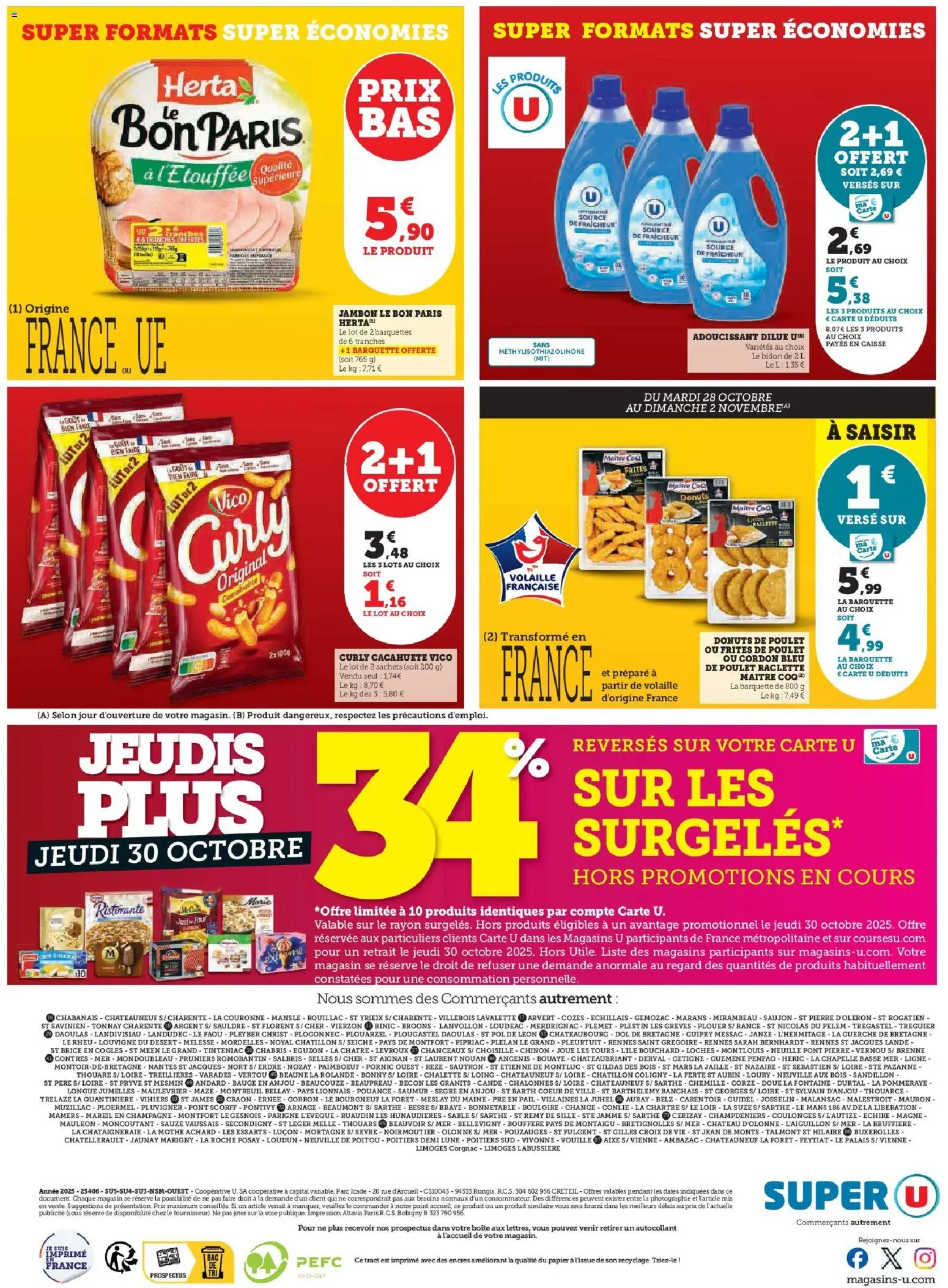 {H1} | Page: 16 | Produits: Frites, Raclette, Jambon, Cordon bleu