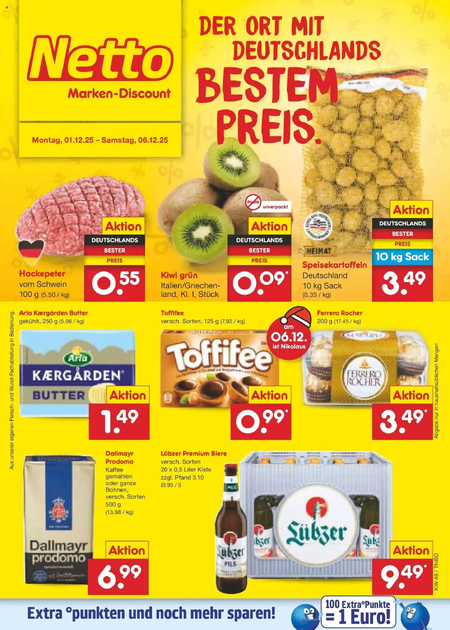 Netto Marken-Discount prospekt Dresden-Seidnitz	 – gültig ab 01.12.2025 | Seite: 1 | Produkte: Pils, Dallmayr, Dallmayr prodomo, Fleisch