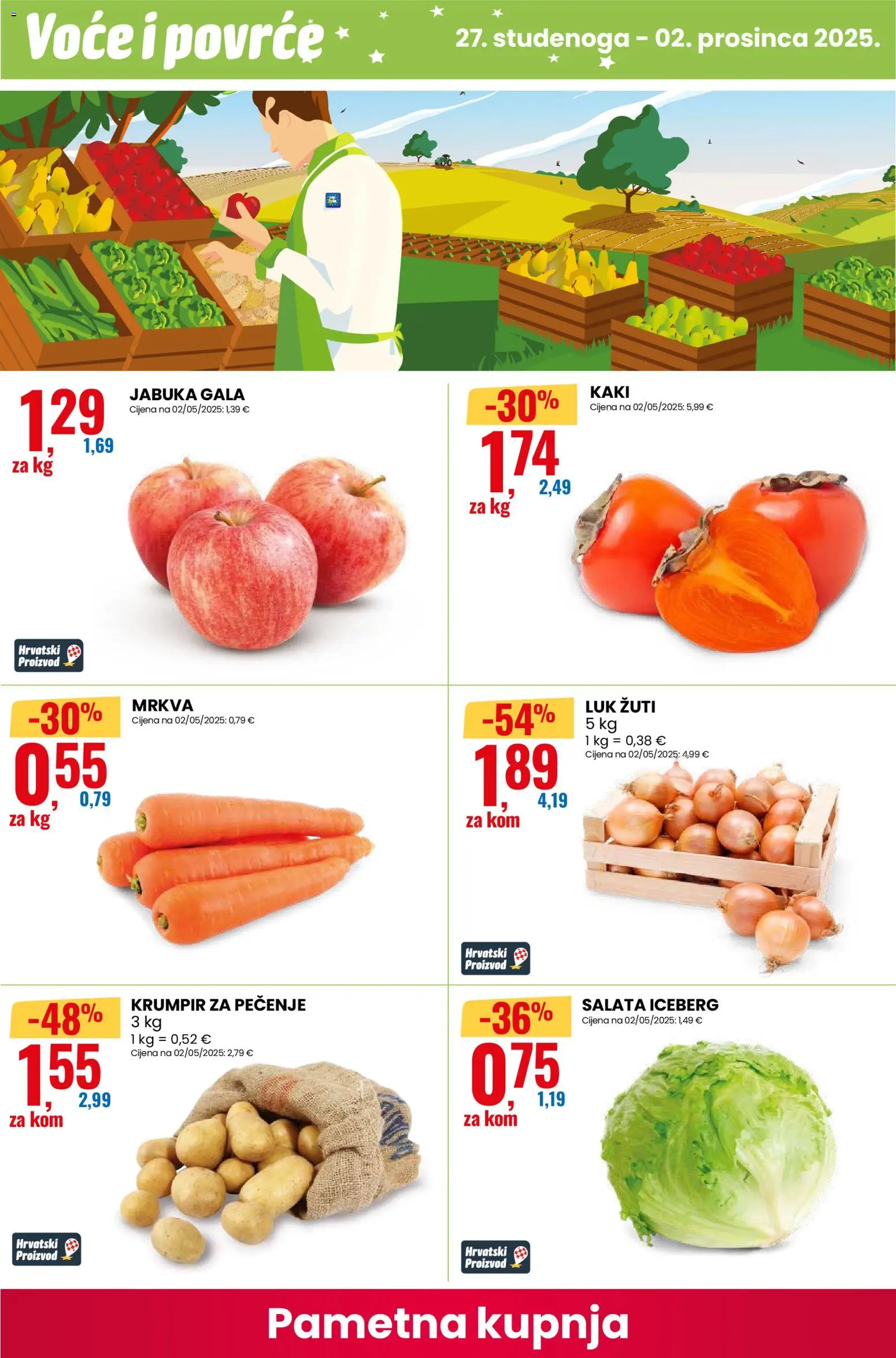 Eurospin katalog | vrijedi od 24.11.2025 | Stranica: 10 | Proizvodi: Salata, Krumpir, Povrće, Voće