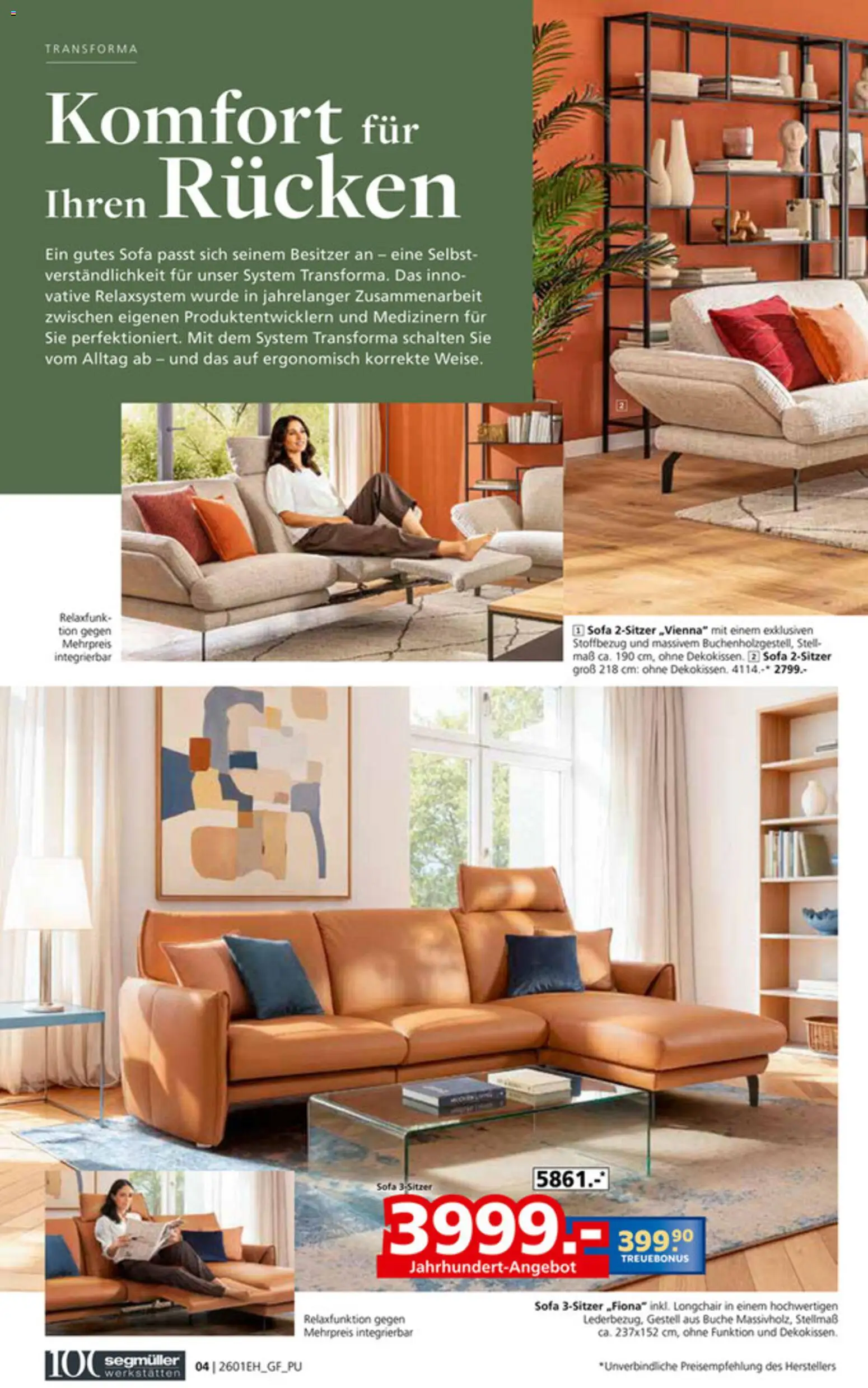 Segmüller Bestes Handwerk aus Bayern  – gültig ab 27.12.2025 | Seite: 4 | Produkte: Sofa