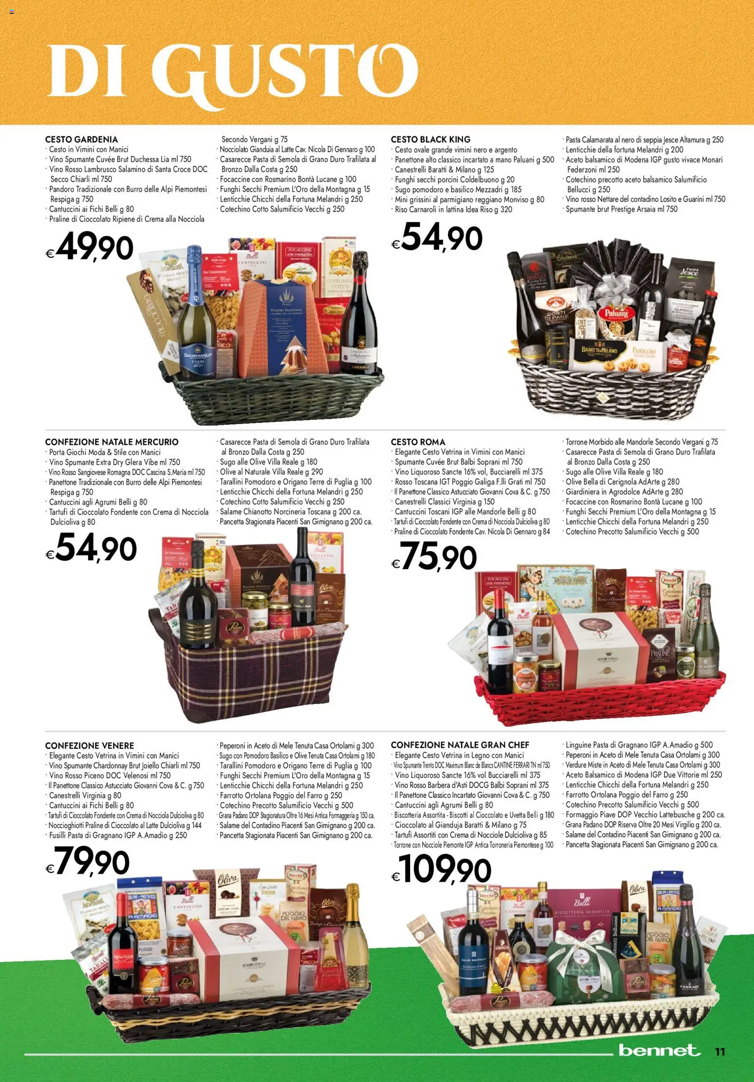 Volantino bennet del 20.11.2025 | Pagina: 11 | Prodotti: Formaggio, Olive, Pandoro, Spumante