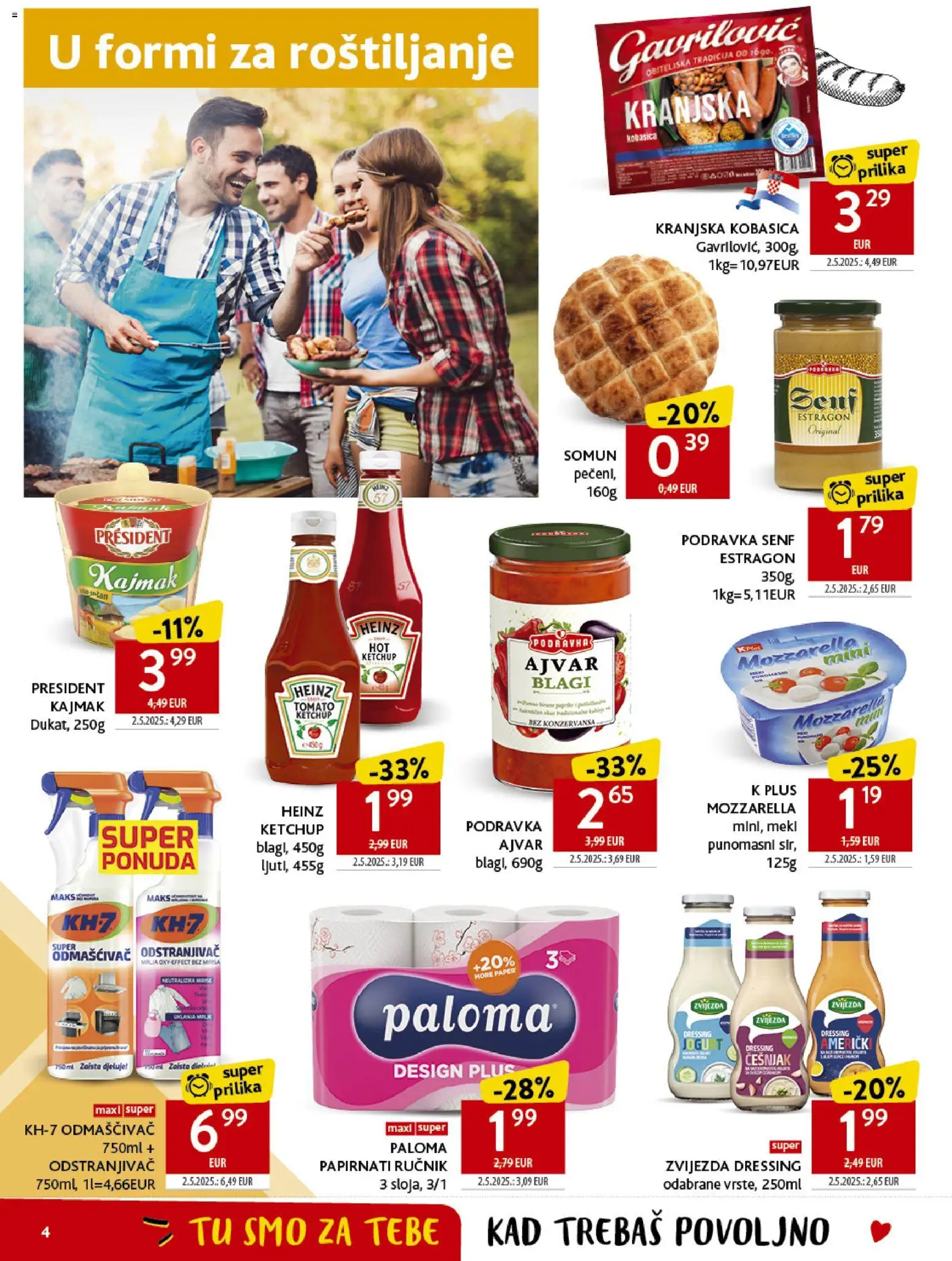 Konzum HR akciós ujság - amely érvényes a következő dátumtól: 22.04.2026 | Oldal: 4 | Termékek: Mozzarella, Ajvár, Ketchup