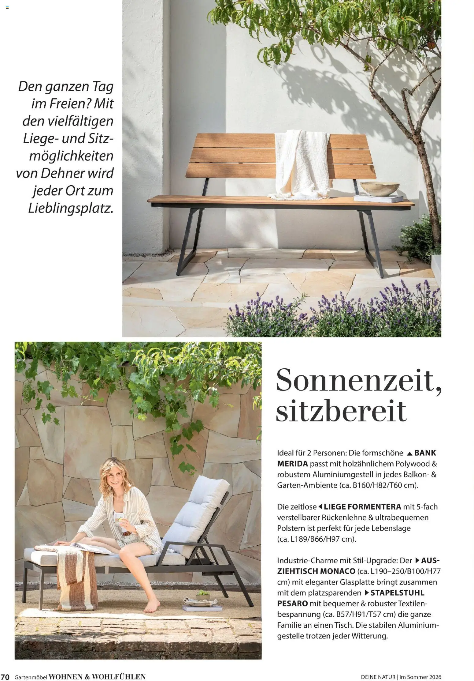 Dehner Prospekt 	 – gültig ab 17.04.2026 | Seite: 70 | Produkte: Liege, Gartenmöbel
