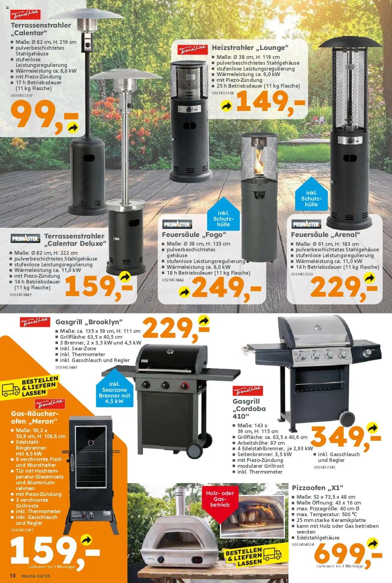 Globus Baumarkt Prospekt 	 - gültig ab dem 18.08.2025 | Seite: 10 | Produkte: Hülle, Ofen, Tür, Fisch