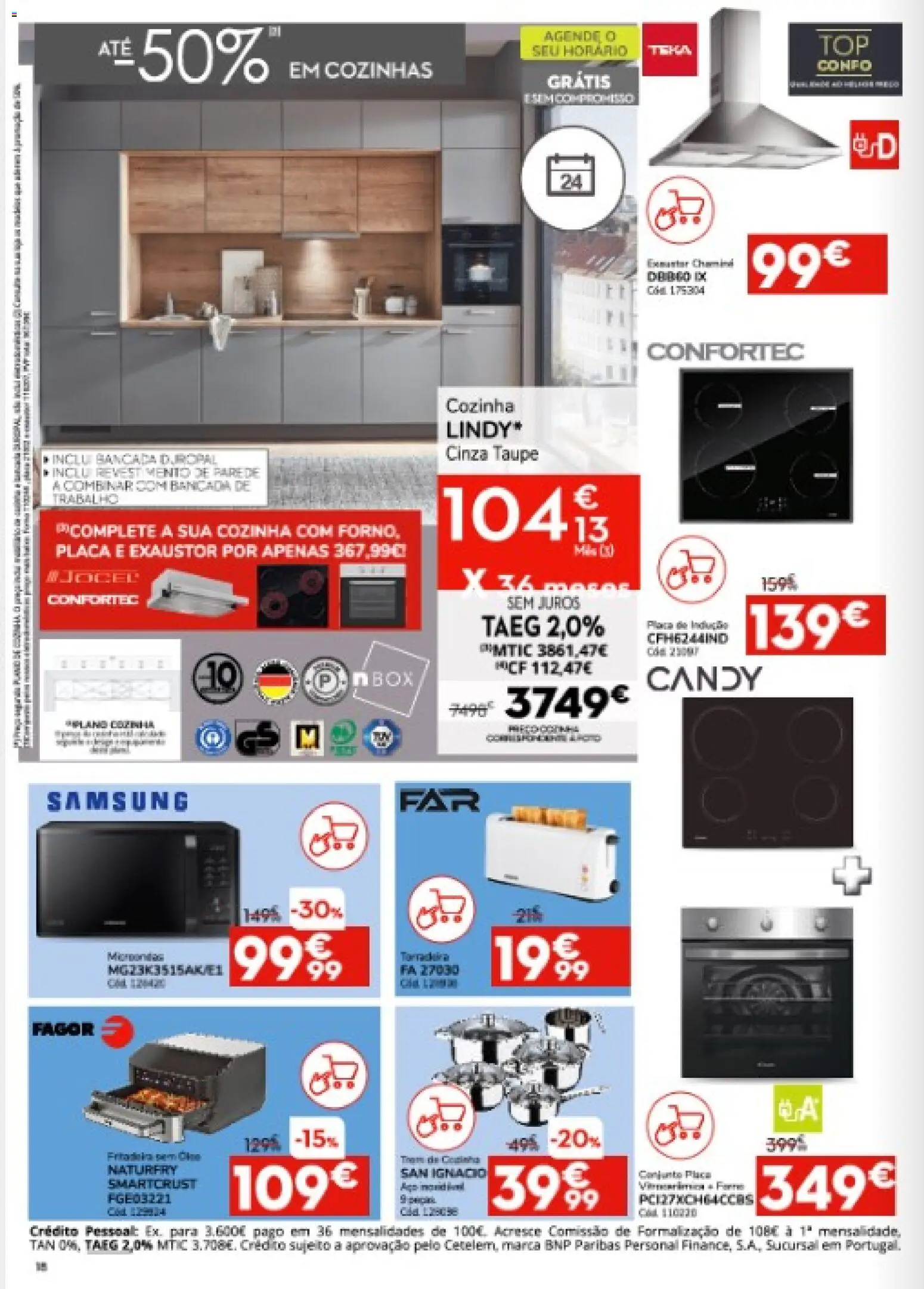 Conforama folheto │ válido de 05.02.2026 | Página: 18 | Produtos: Exaustor, Revestimento de parede, Bancada