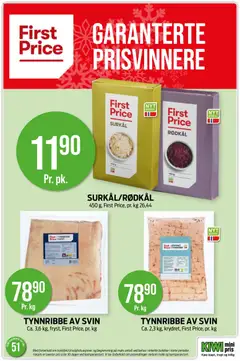 Forhåndsvisning av SURKÅL/RØDKÅL, 450 g, First Price, pr. kg 26,44 gyldig fra 15.12.2025 | Side: 11