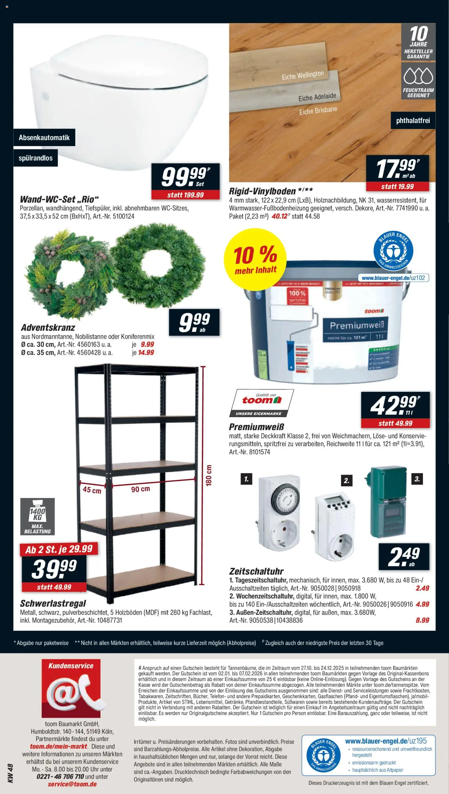 Toom Baumarkt - Black Friday – gültig ab 22.11.2025 | Seite: 12 | Produkte: Schwerlastregal, Telefon, Uhr
