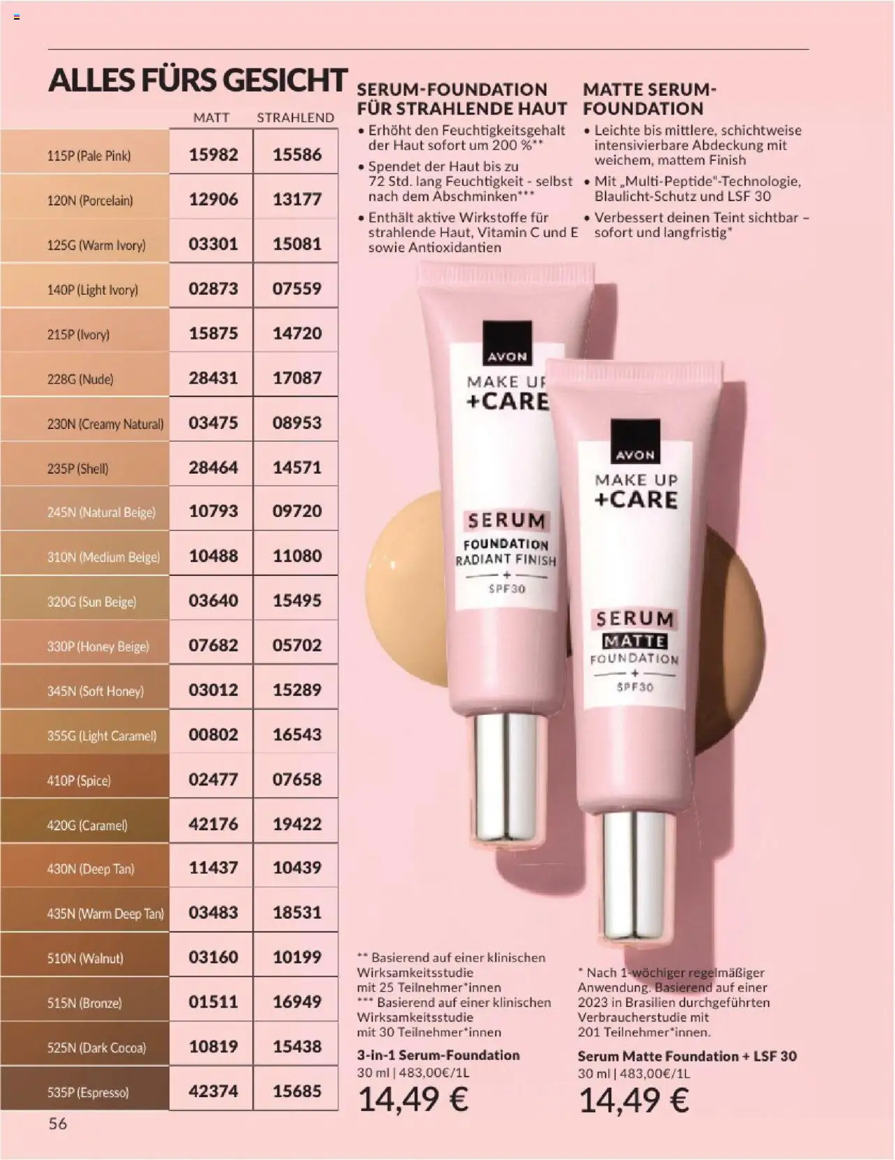AVON Katalog August 2025 - gültig ab dem 01.08.2025 | Seite: 58 | Produkte: Finish, Foundation, Serum