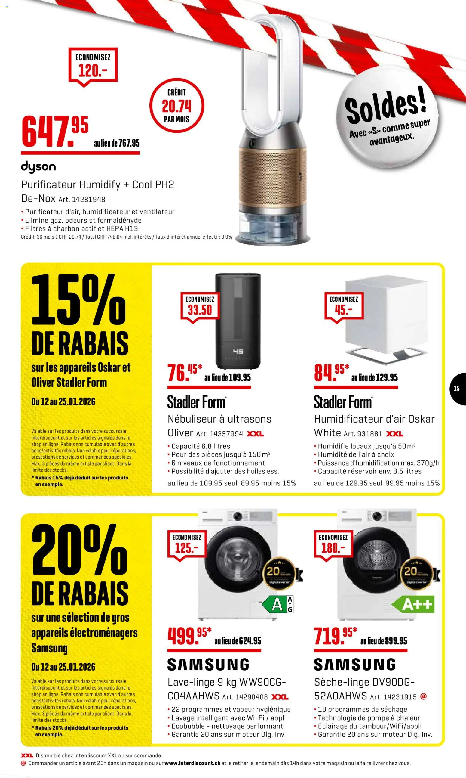 Interdiscount Aktionen FR – gültig ab 12.01.2026 | Seite: 15 | Produkte: Samsung, Dyson