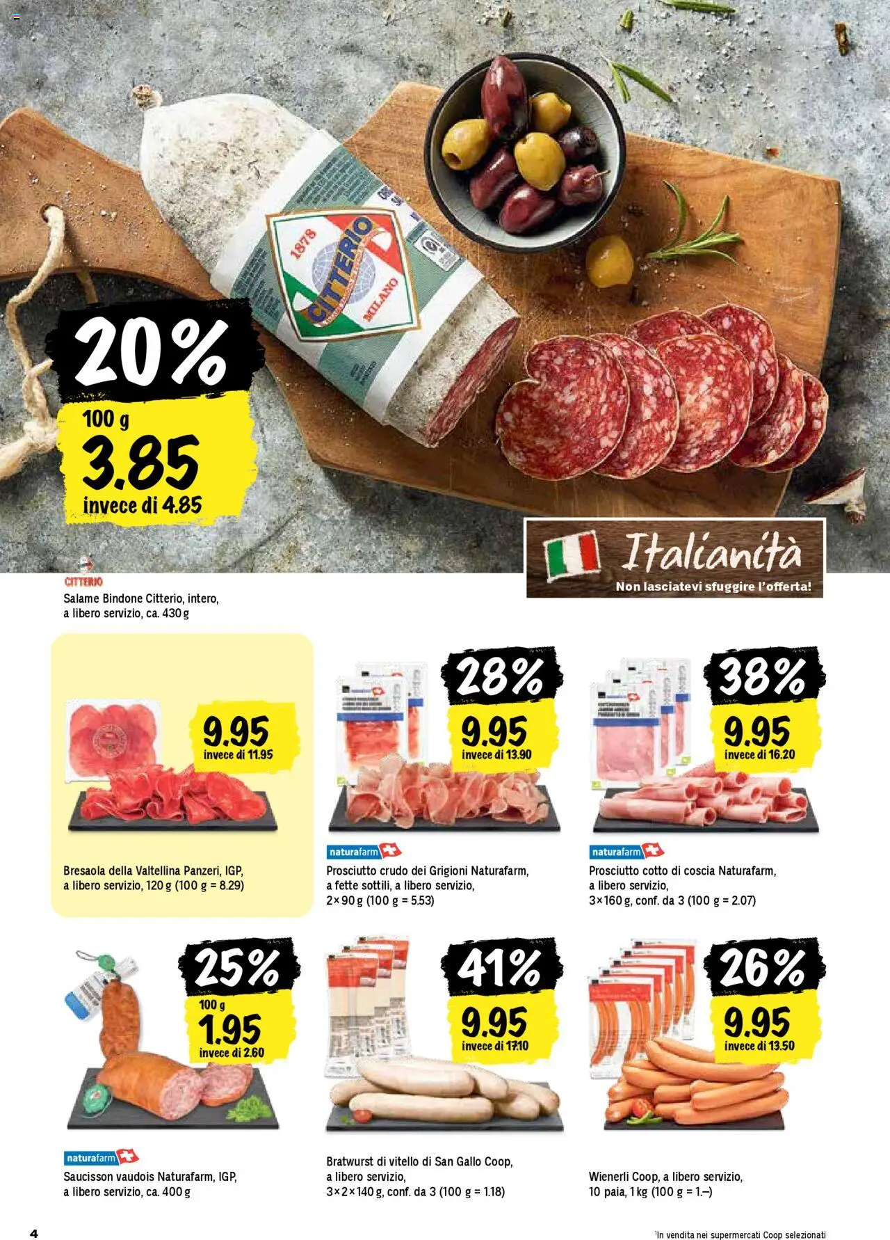 Coop - Una settimana di azioni ab 21.08.2025 | Seite: 4 | Produkte: Salami