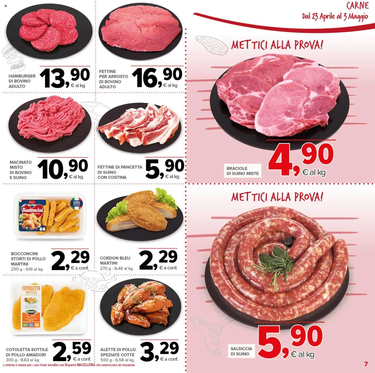 Volantino Todis del 23.04.2026 | Pagina: 7 | Prodotti: Arrosto, Pollo, Pancetta, Salsiccia