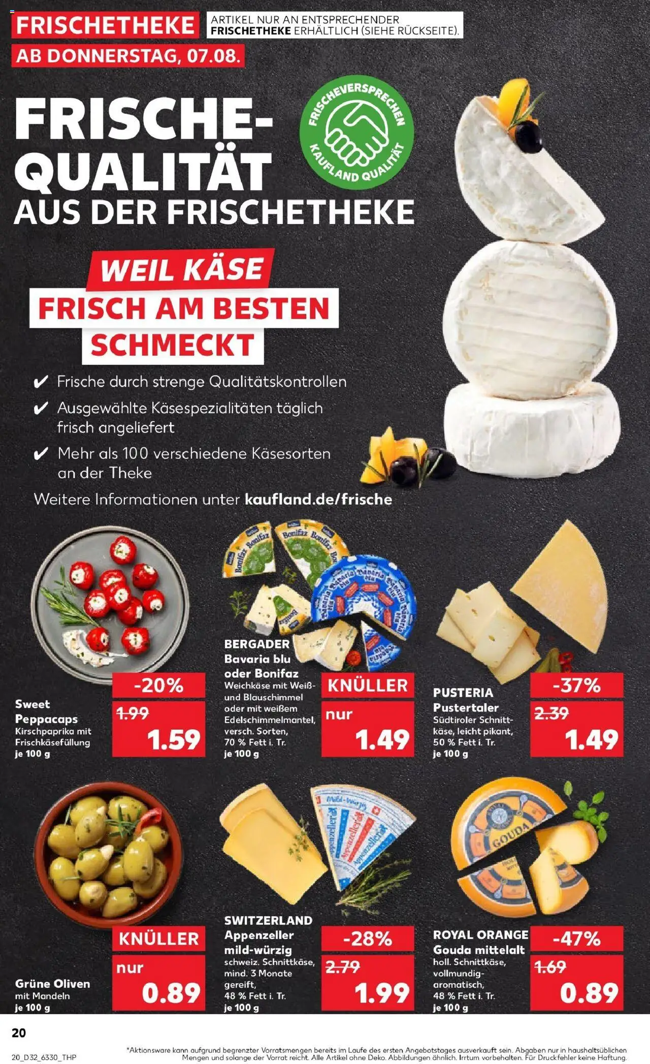 Kaufland prospekt Walsrode	 - gültig ab dem 07.08.2025 | Seite: 20 | Produkte: Käse, Theke, Gouda, Mandeln