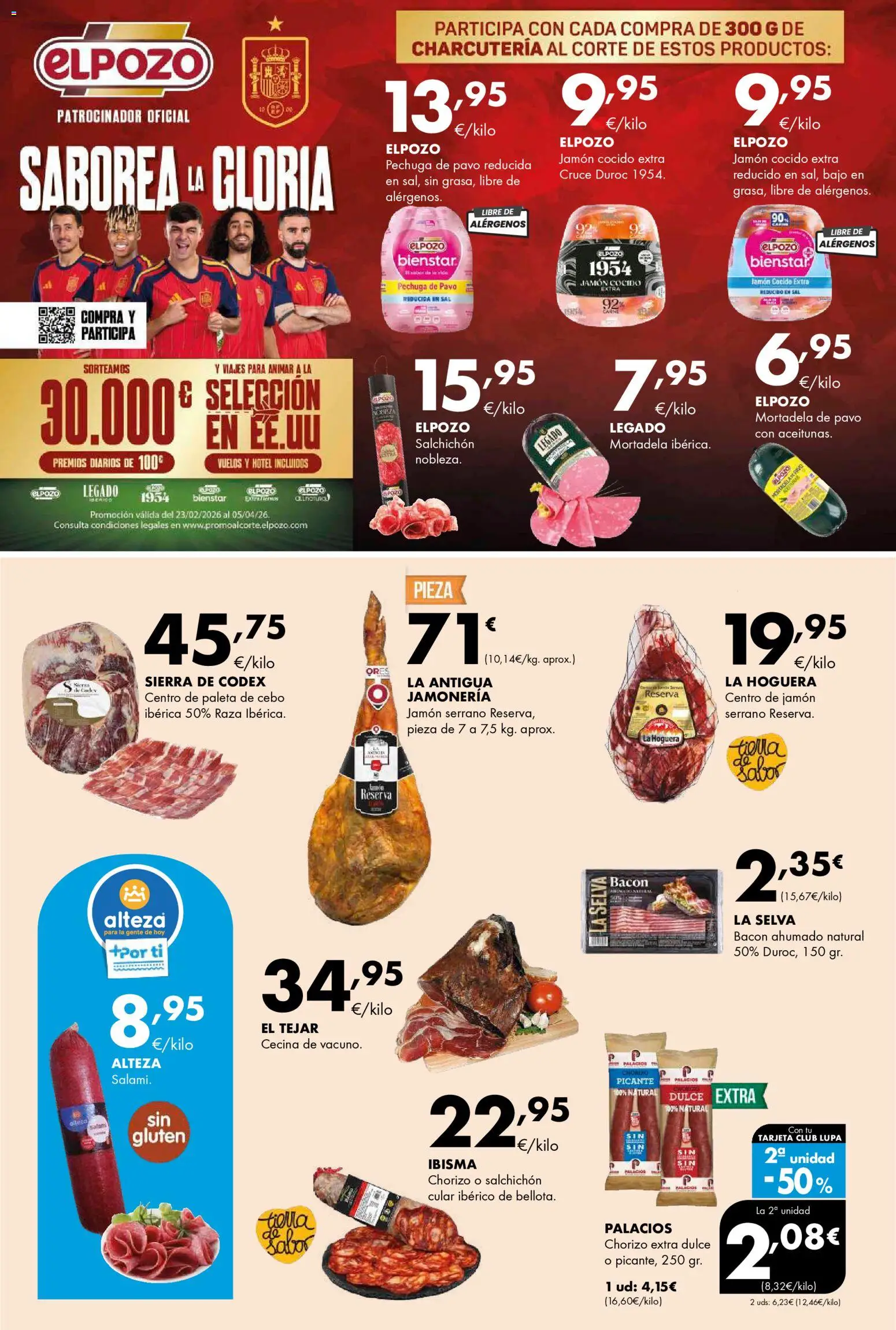 Lupa Supermercados folleto │ válido desde el 05.03.2026 | Página: 4 | Productos: Jamón serrano, Jamón, Jamón cocido, Mortadela